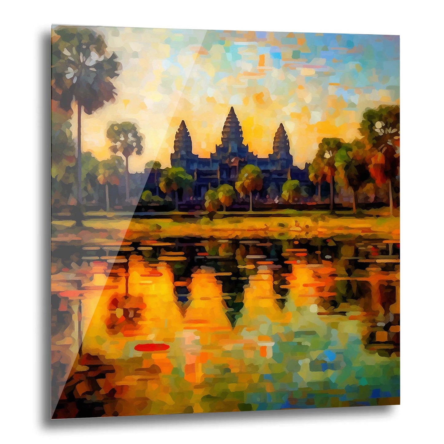 Angkor Wat - Wandbild in der Stilrichtung des Impressionismus