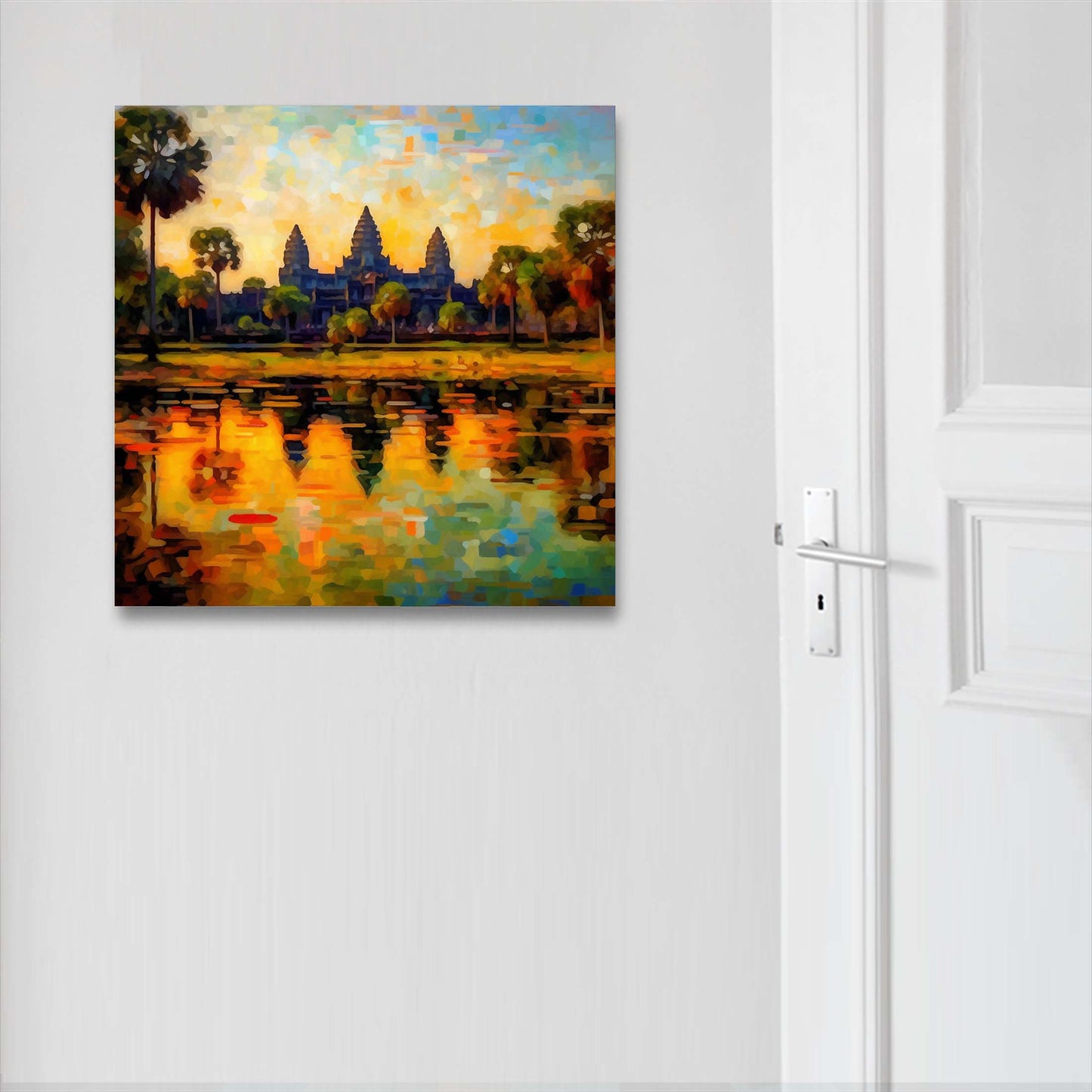 Angkor Wat - Wandbild in der Stilrichtung des Impressionismus