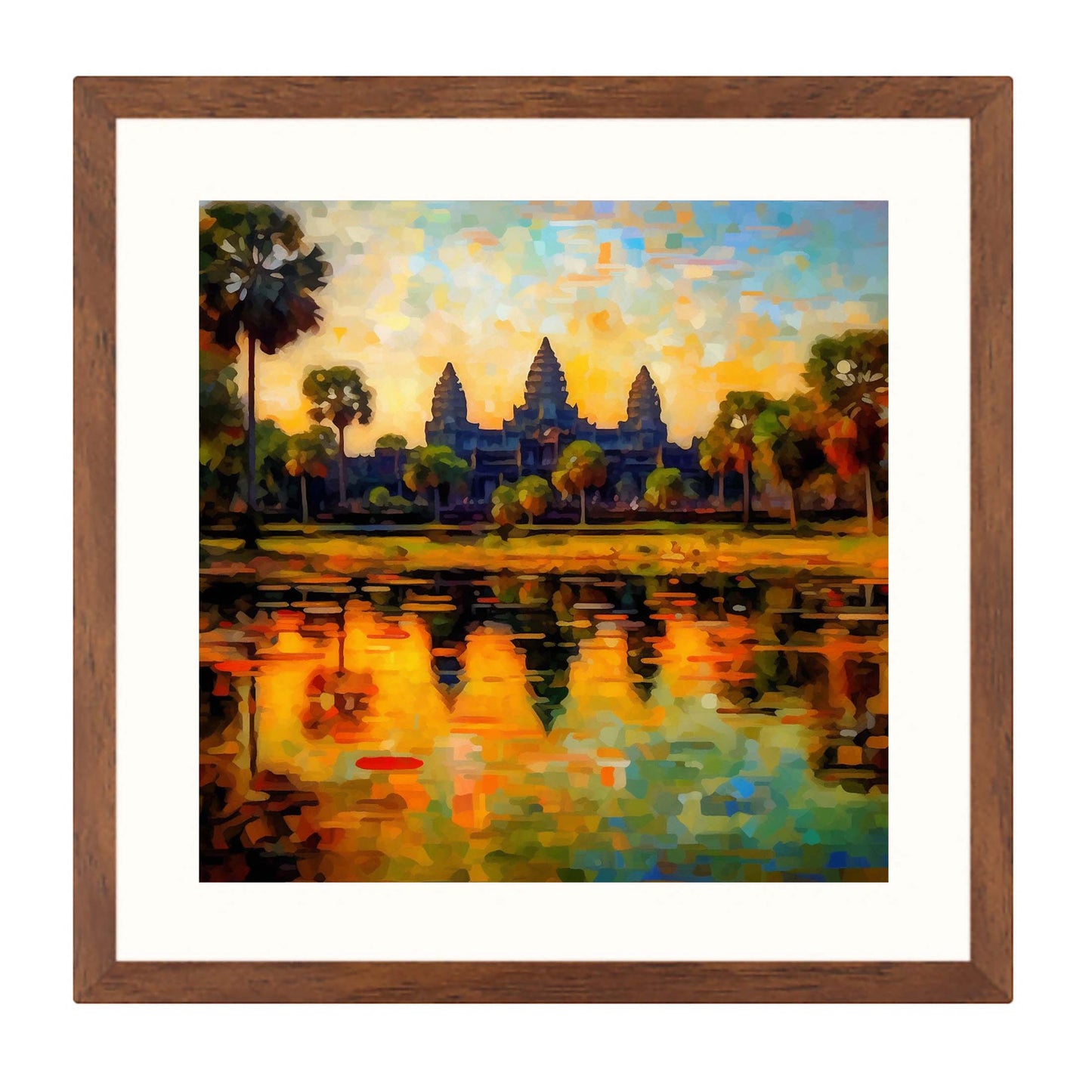 Angkor Wat - Wandbild in der Stilrichtung des Impressionismus