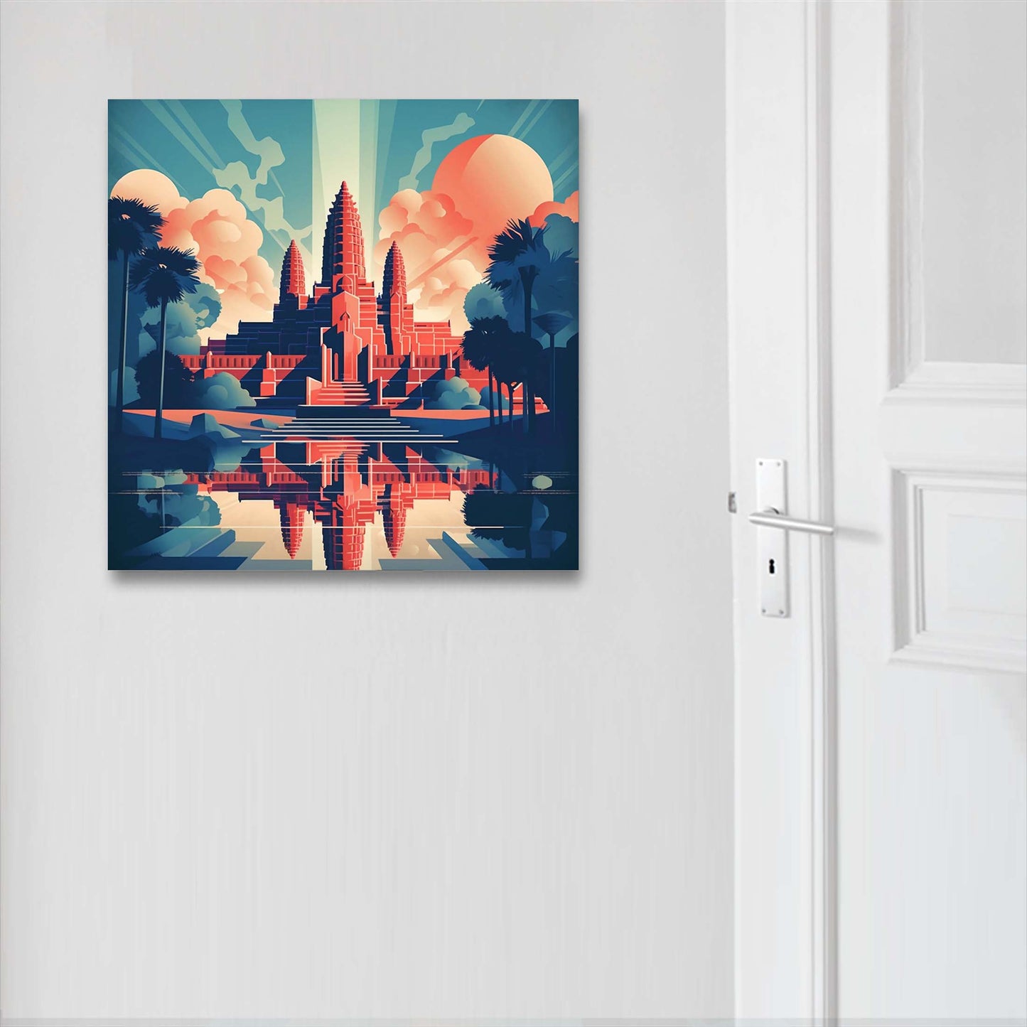 Angkor Wat - Wandbild in der Stilrichtung des Minimalismus