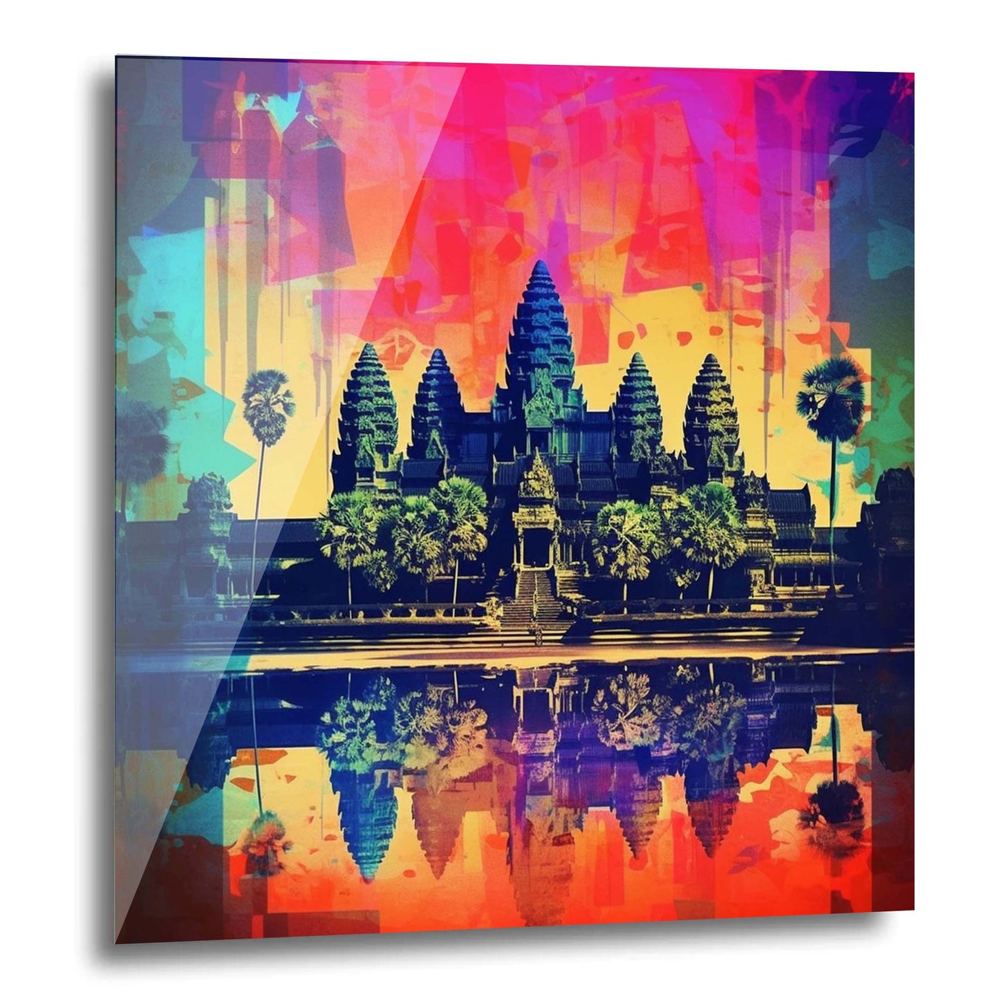 Angkor Wat - Wandbild in der Stilrichtung der Pop-Art