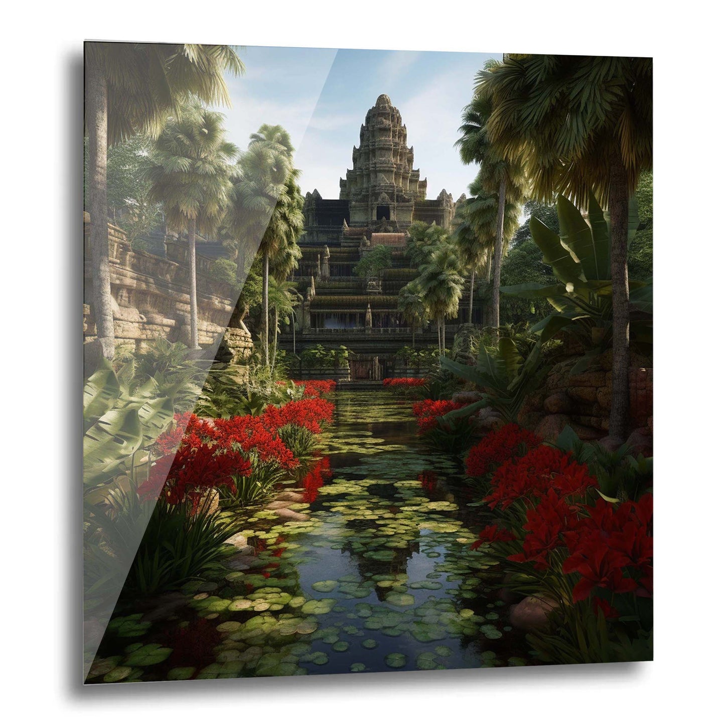 Angkor Wat - Wandbild in der Stilrichtung Urban Jungle