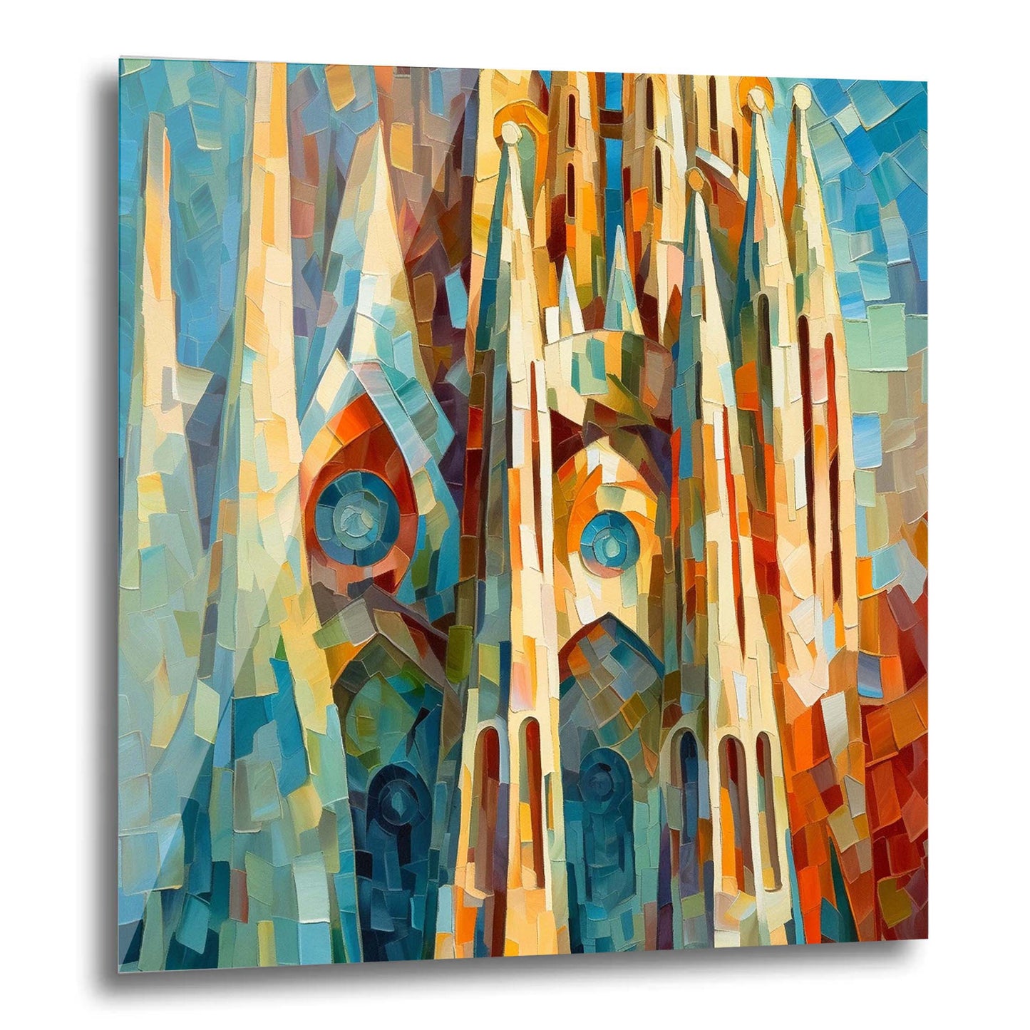 Barcelona Sagrada Familia - Wandbild in der Stilrichtung des Expressionismus