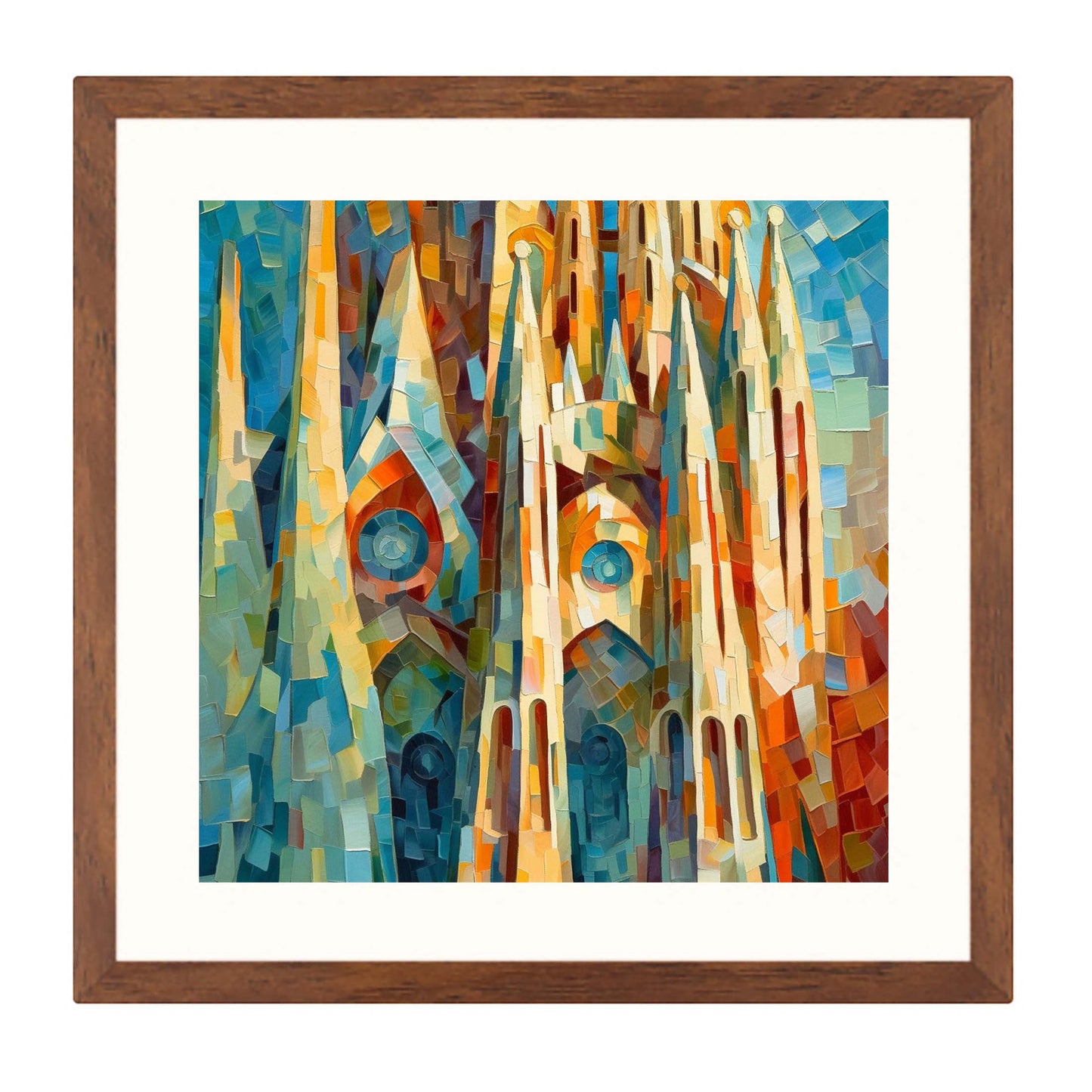 Barcelona Sagrada Familia - Wandbild in der Stilrichtung des Expressionismus