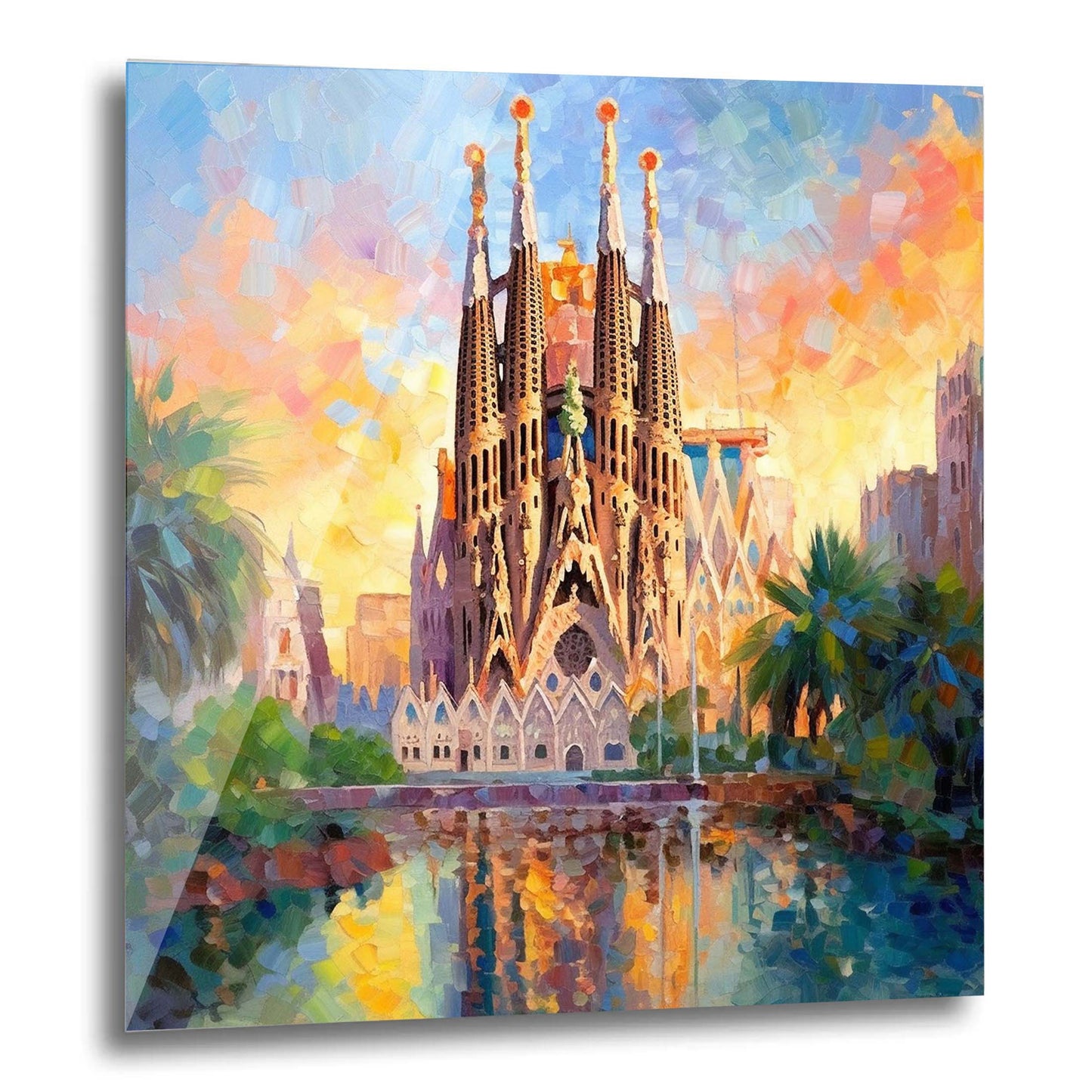 Barcelona Sagrada Familia - Wandbild in der Stilrichtung des Impressionismus