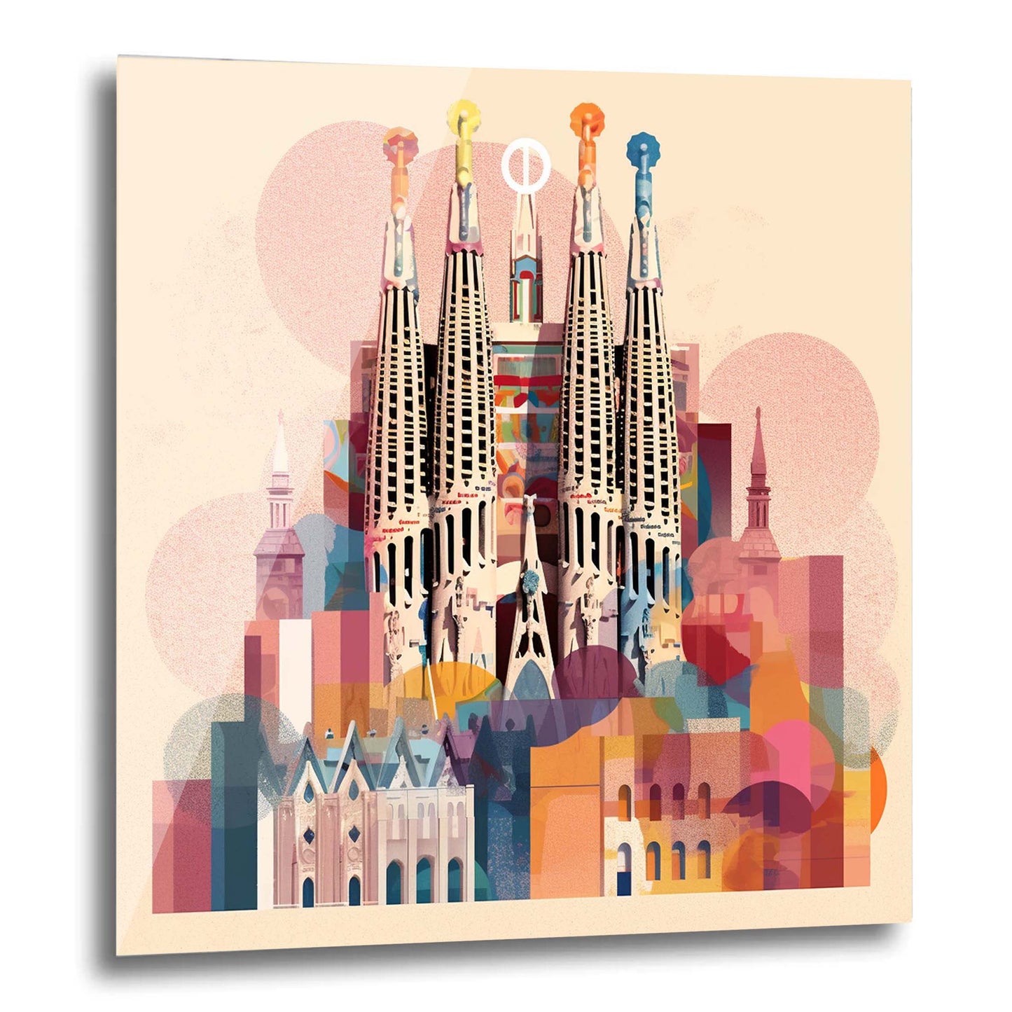 Barcelona Sagrada Familia - Wandbild in der Stilrichtung des Minimalismus