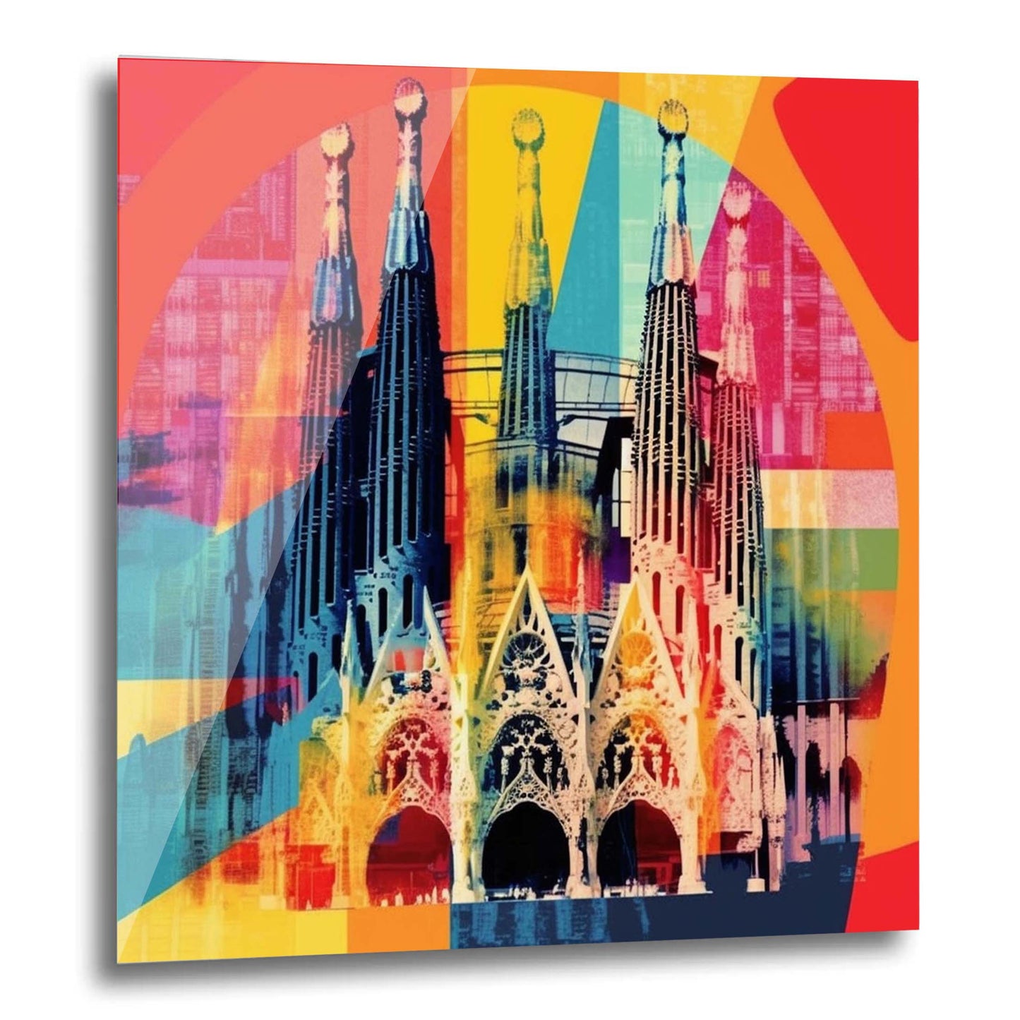 Barcelona Sagrada Familia - Wandbild in der Stilrichtung der Pop-Art