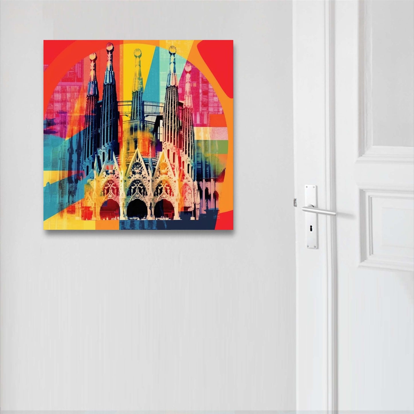 Barcelona Sagrada Familia - Wandbild in der Stilrichtung der Pop-Art