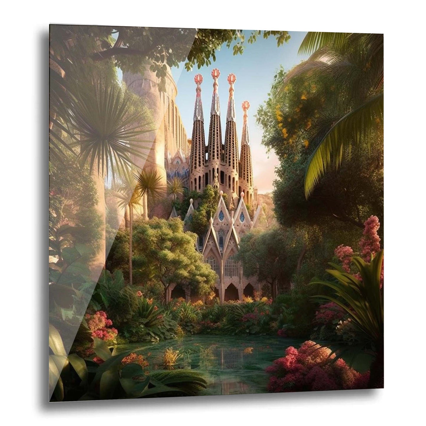 Barcelona Sagrada Familia - Wandbild in der Stilrichtung Urban Jungle