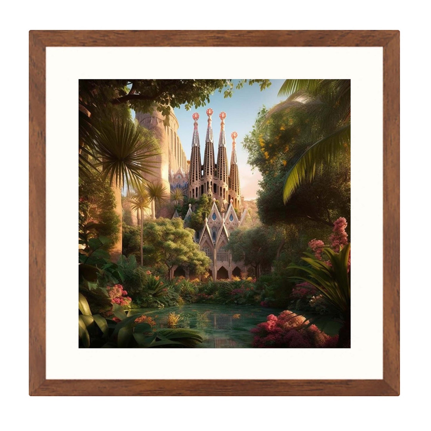 Barcelona Sagrada Familia - Wandbild in der Stilrichtung Urban Jungle