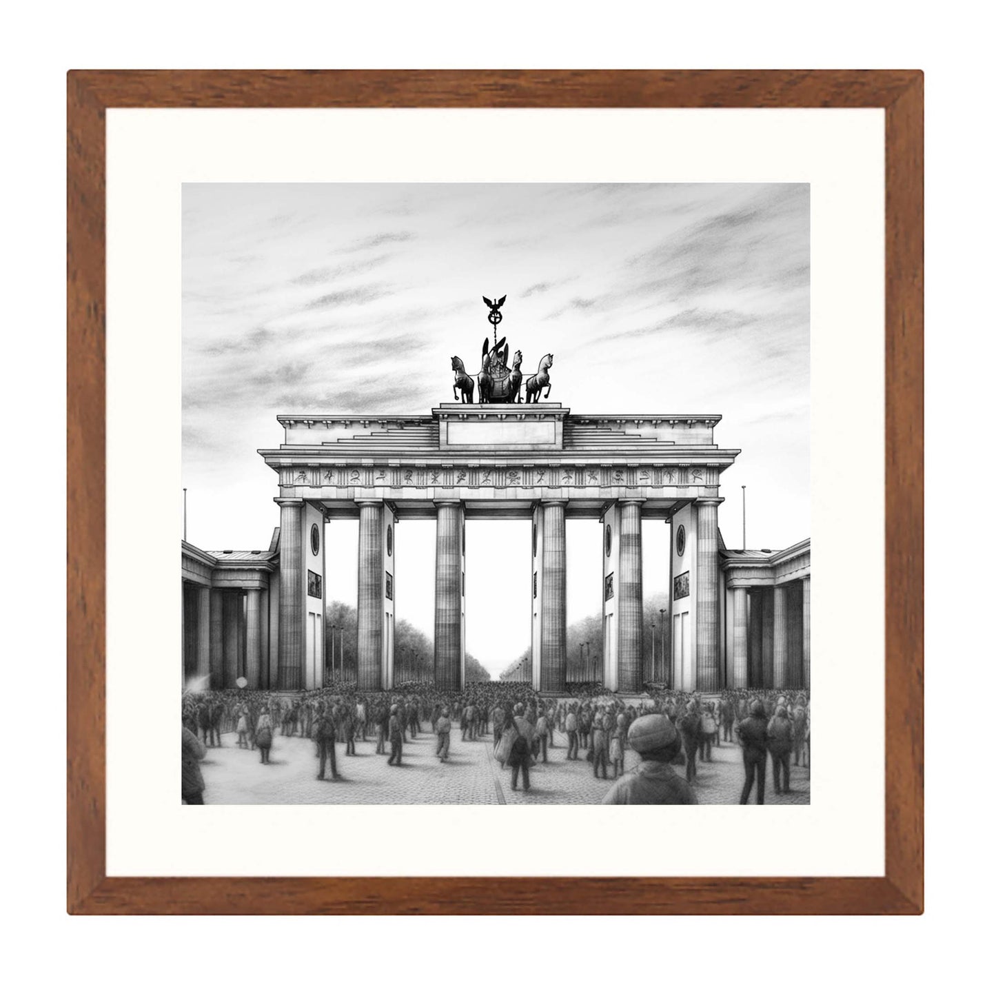 Berlin Brandenburger Tor - Wandbild in der Stilrichtung einer Zeichnung