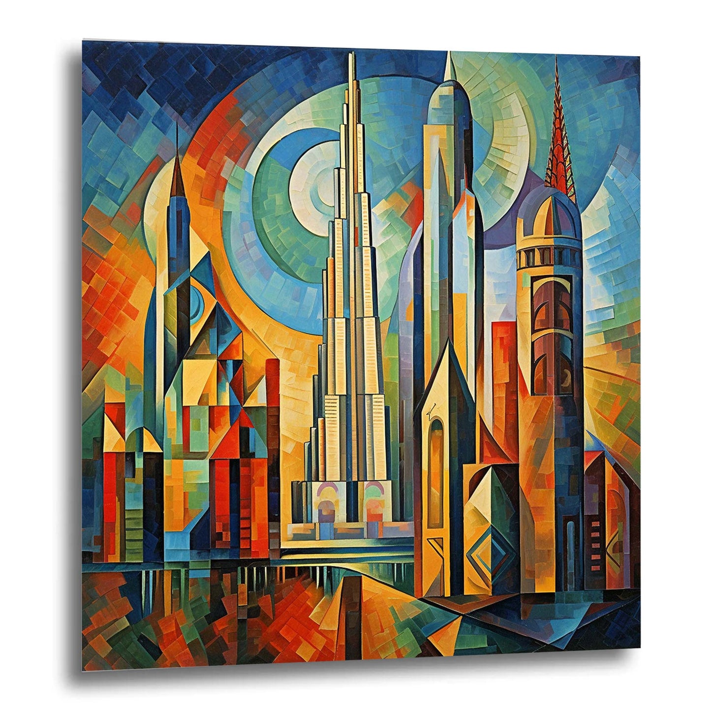 Dubai Burj Khalifa - Wandbild in der Stilrichtung des Expressionismus