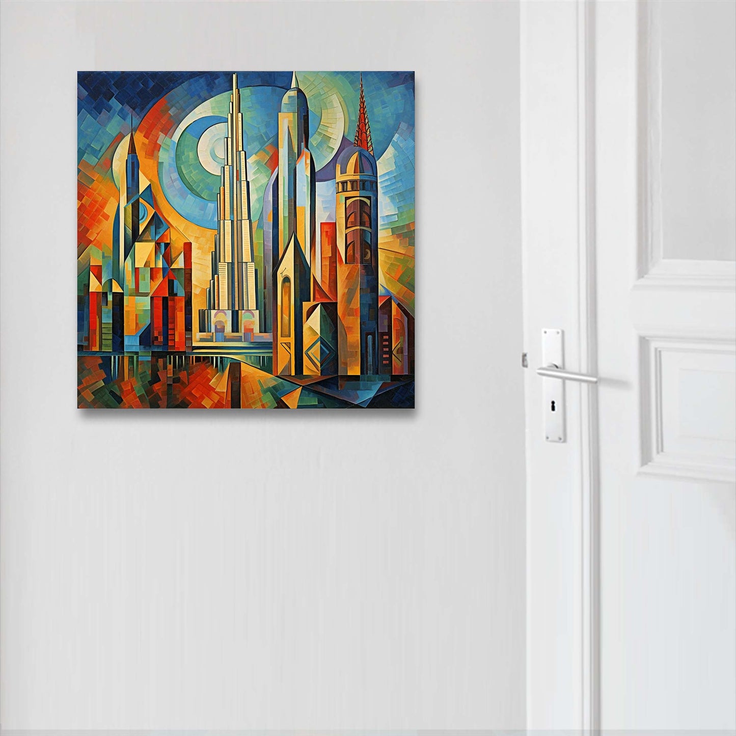 Dubai Burj Khalifa - Wandbild in der Stilrichtung des Expressionismus