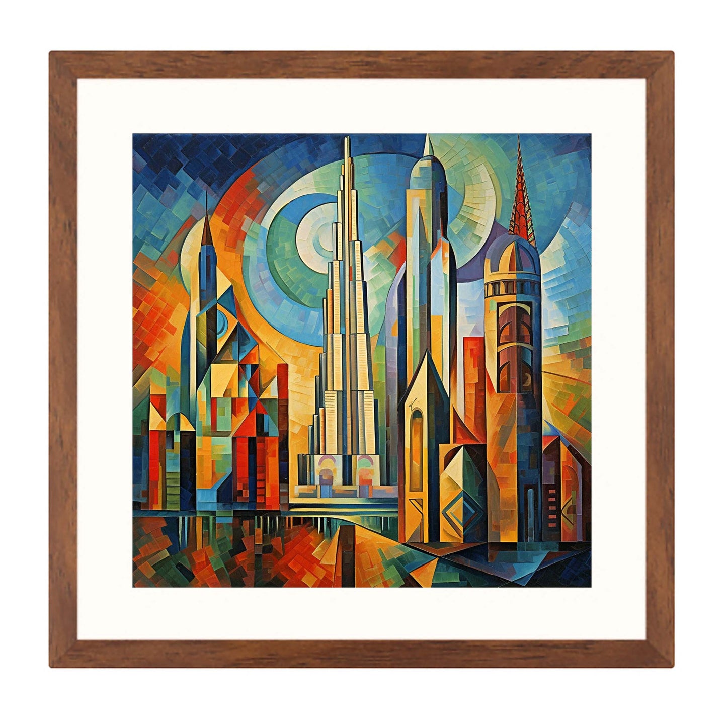 Dubai Burj Khalifa - Wandbild in der Stilrichtung des Expressionismus