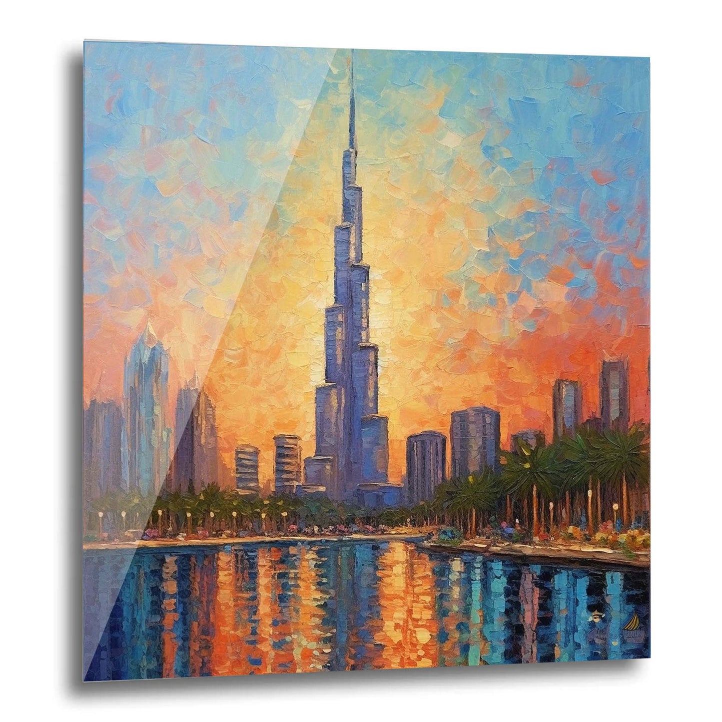 Dubai Burj Khalifa - Wandbild in der Stilrichtung des Impressionismus