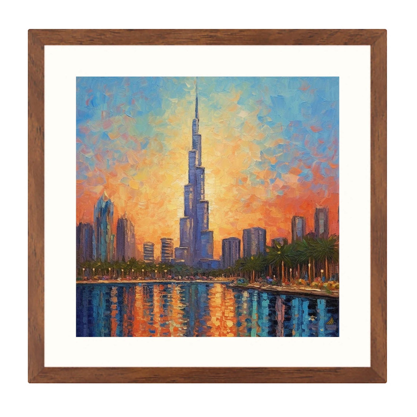 Dubai Burj Khalifa - Wandbild in der Stilrichtung des Impressionismus