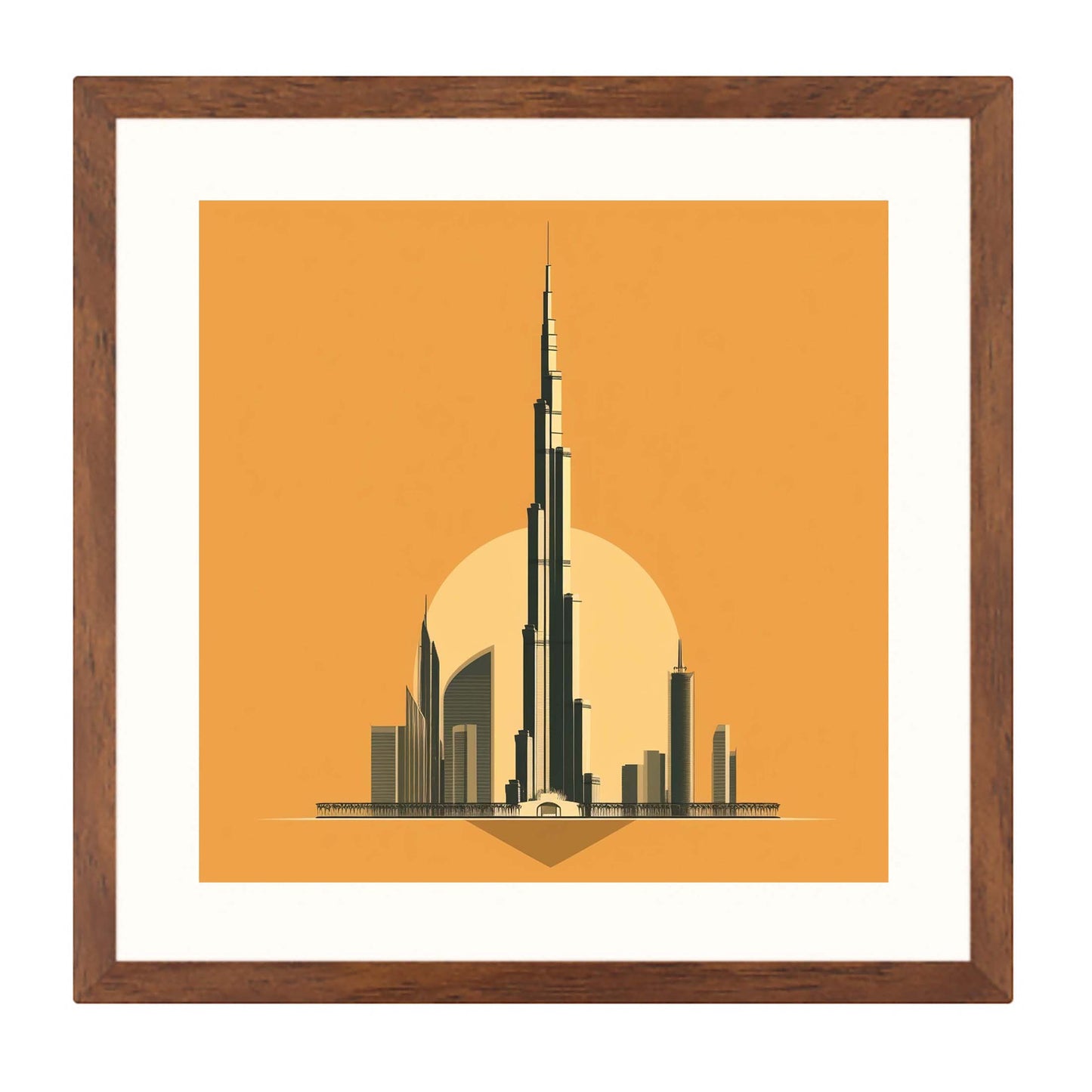 Dubai Burj Khalifa - Wandbild in der Stilrichtung des Minimalismus