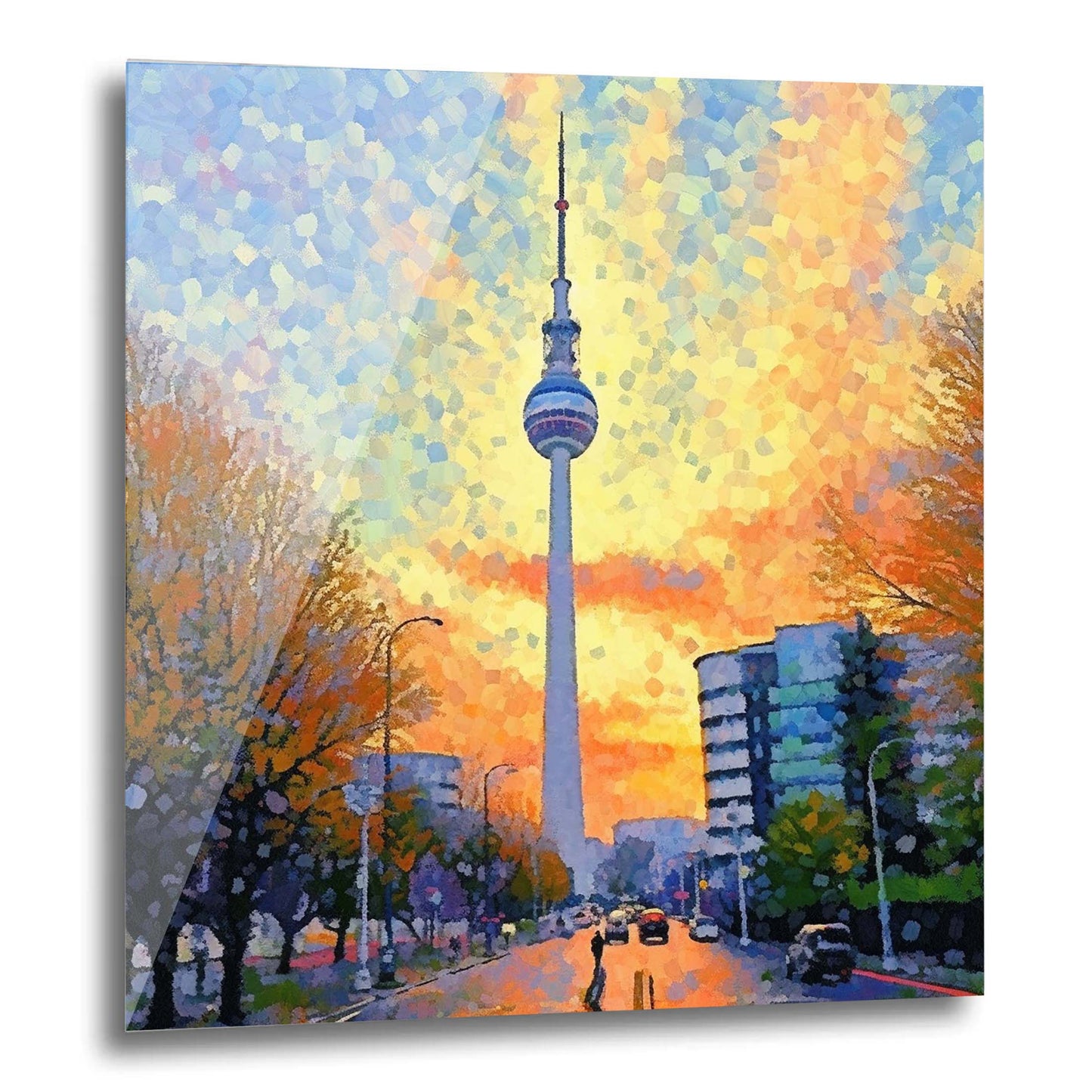 Berlin Fernsehturm - Wandbild in der Stilrichtung des Impressionismus