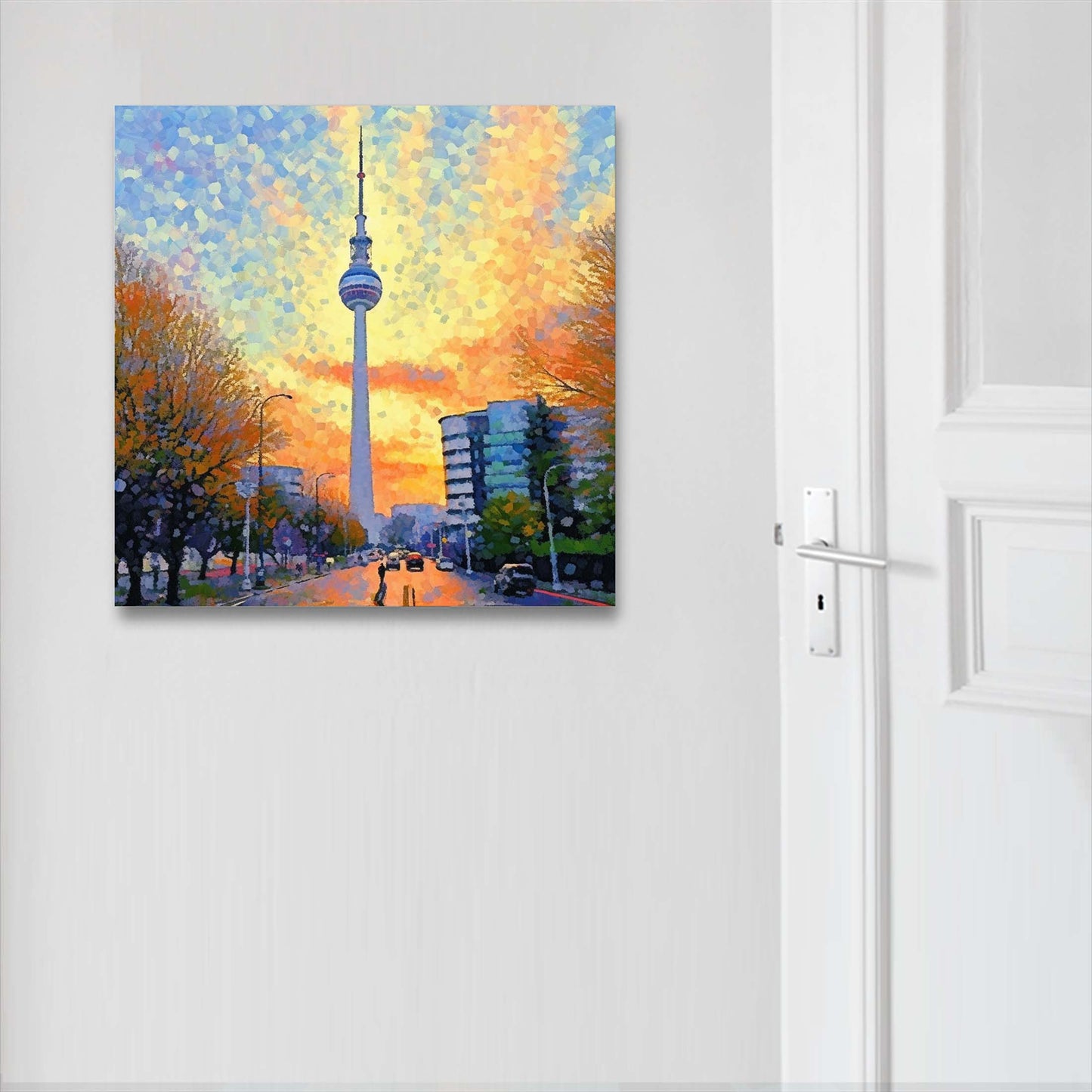 Berlin Fernsehturm - Wandbild in der Stilrichtung des Impressionismus