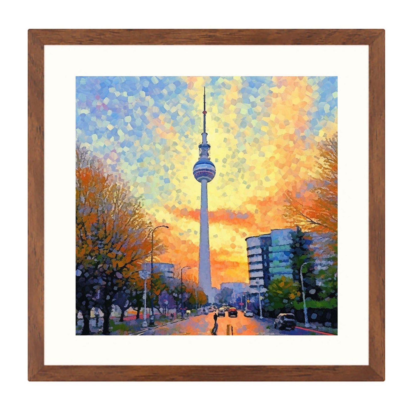 Berlin Fernsehturm - Wandbild in der Stilrichtung des Impressionismus