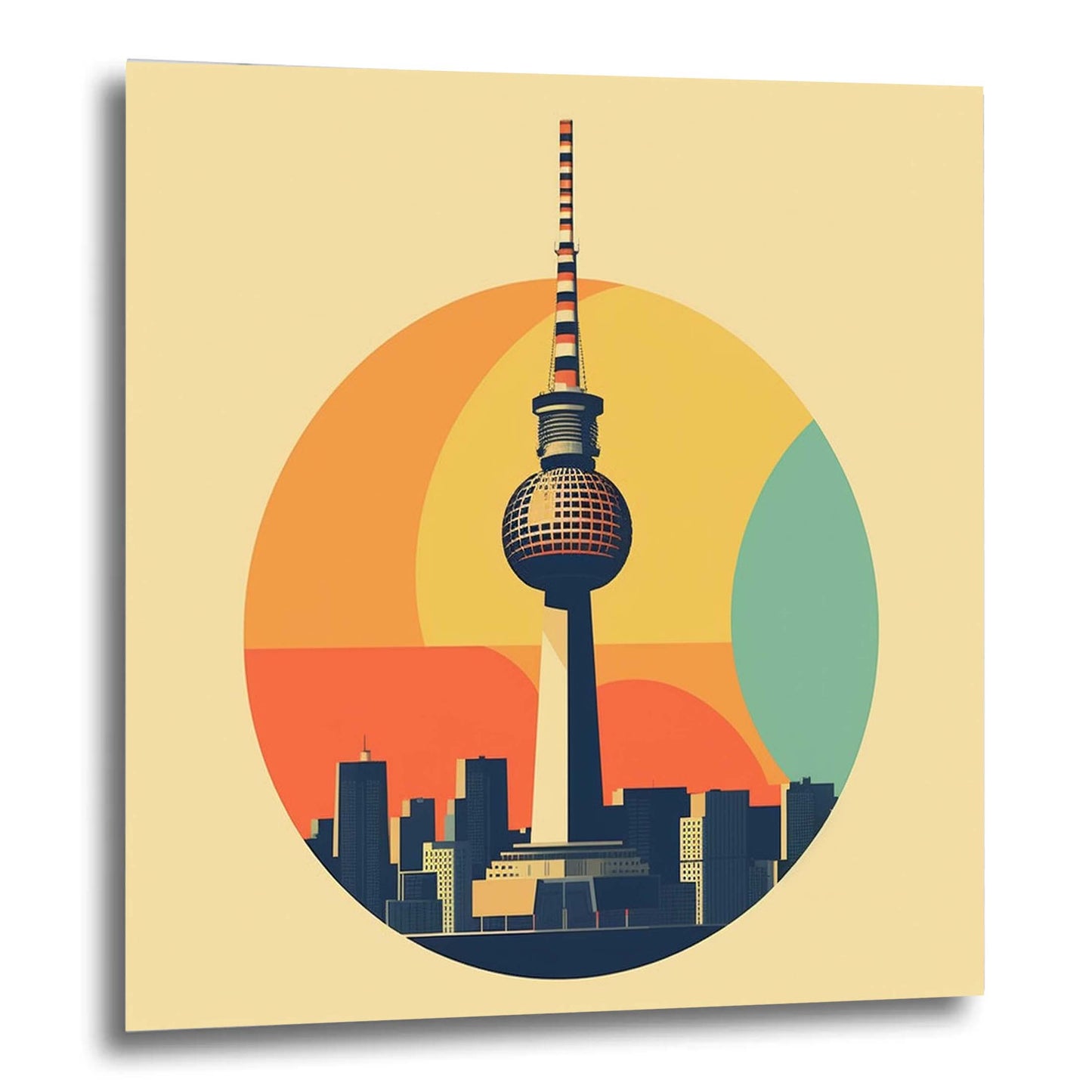 Berlin Fernsehturm - Wandbild in der Stilrichtung des Minimalismus