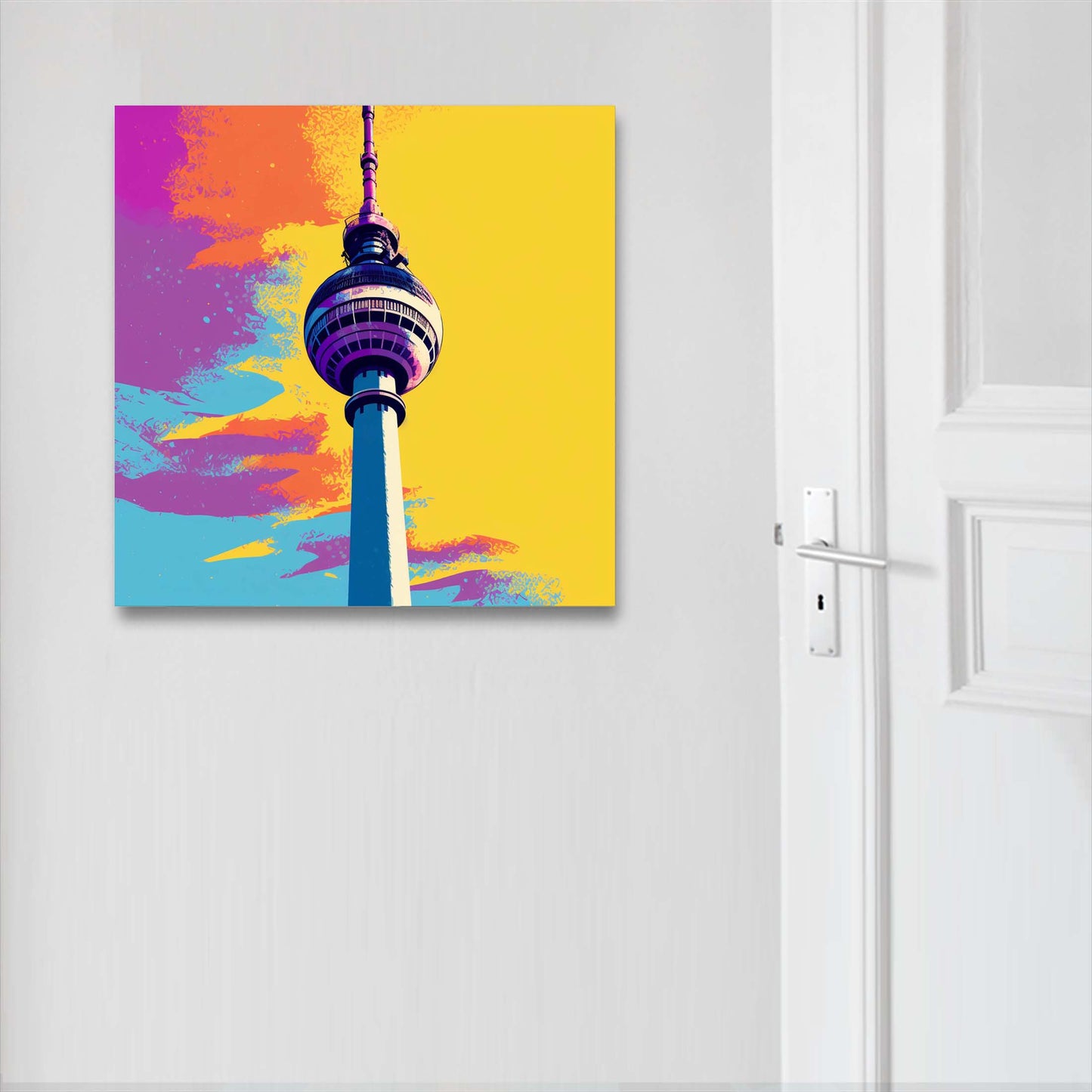 Berlin Fernsehturm - Wandbild in der Stilrichtung der Pop-Art