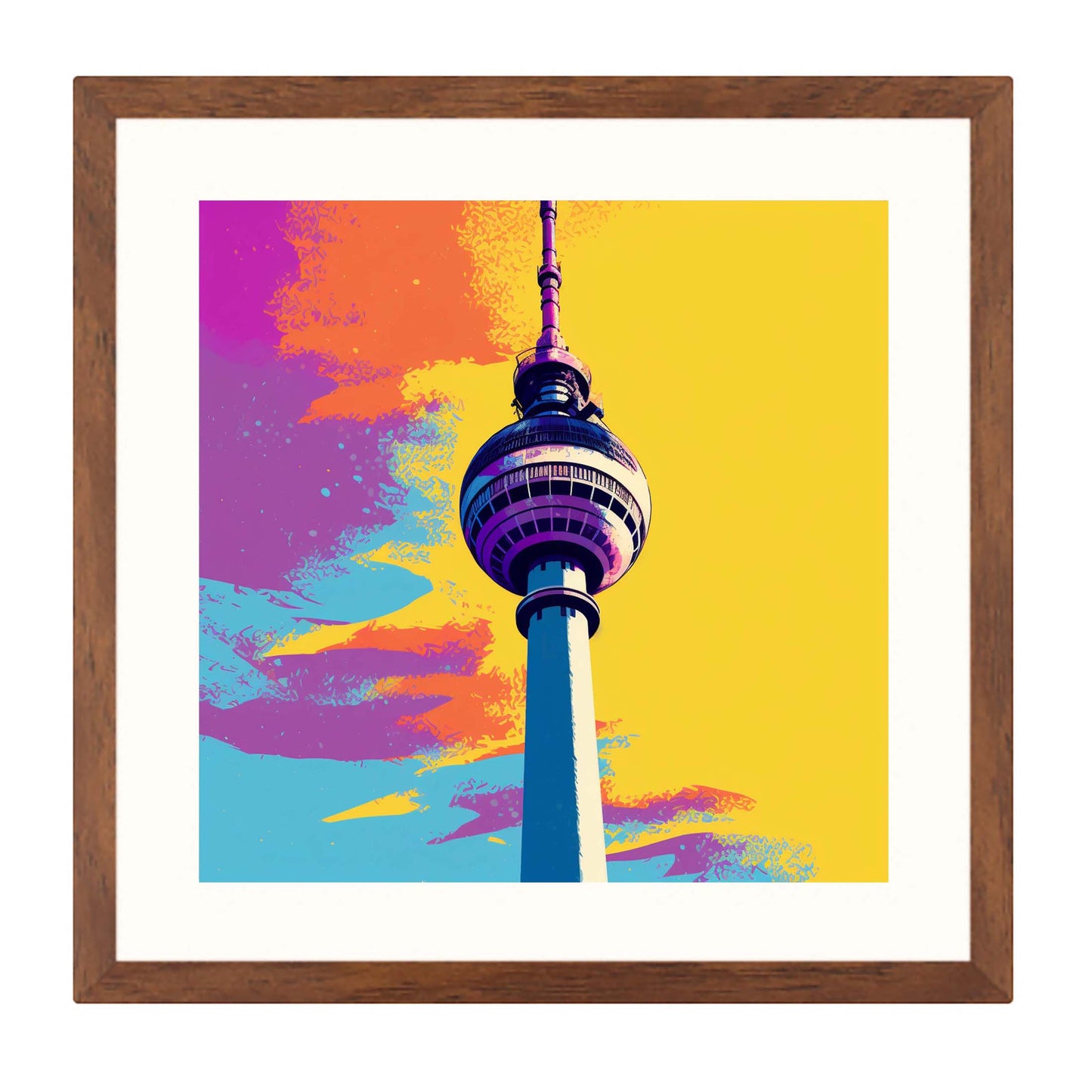 Berlin Fernsehturm - Wandbild in der Stilrichtung der Pop-Art