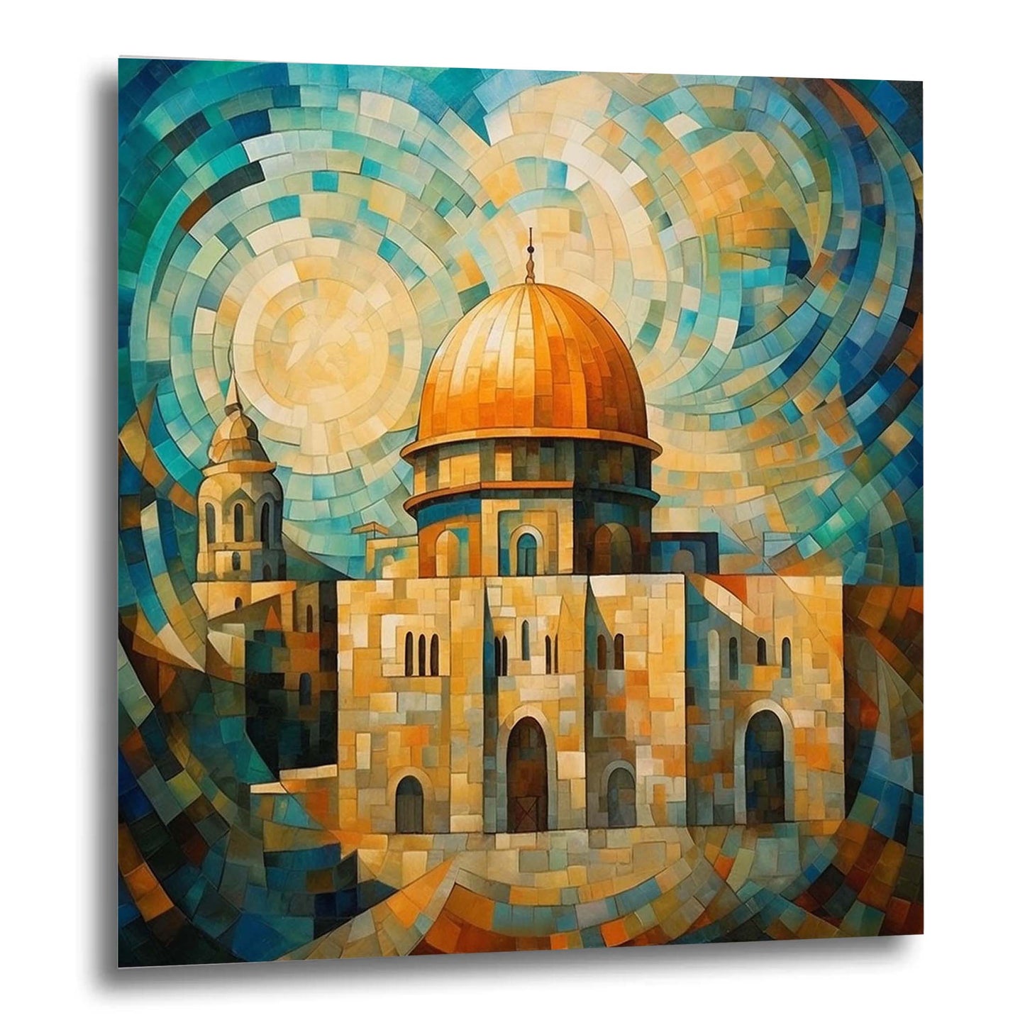 Jerusalem Felsendom - Wandbild in der Stilrichtung des Expressionismus