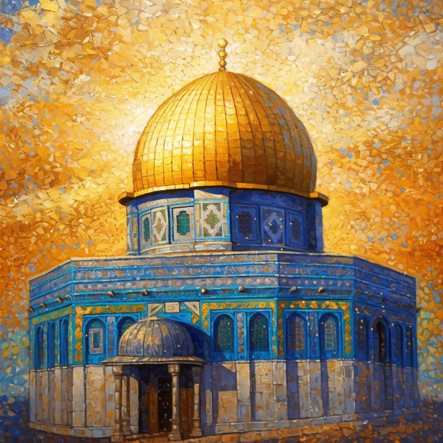 Jerusalem Felsendom - Wandbild in der Stilrichtung des Impressionismus