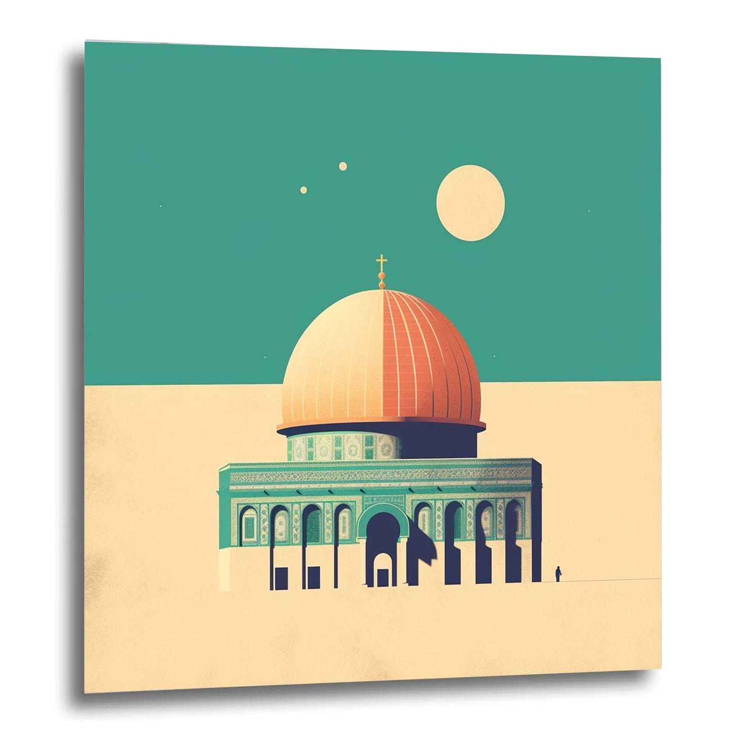 Jerusalem Felsendom - Wandbild in der Stilrichtung des Minimalismus