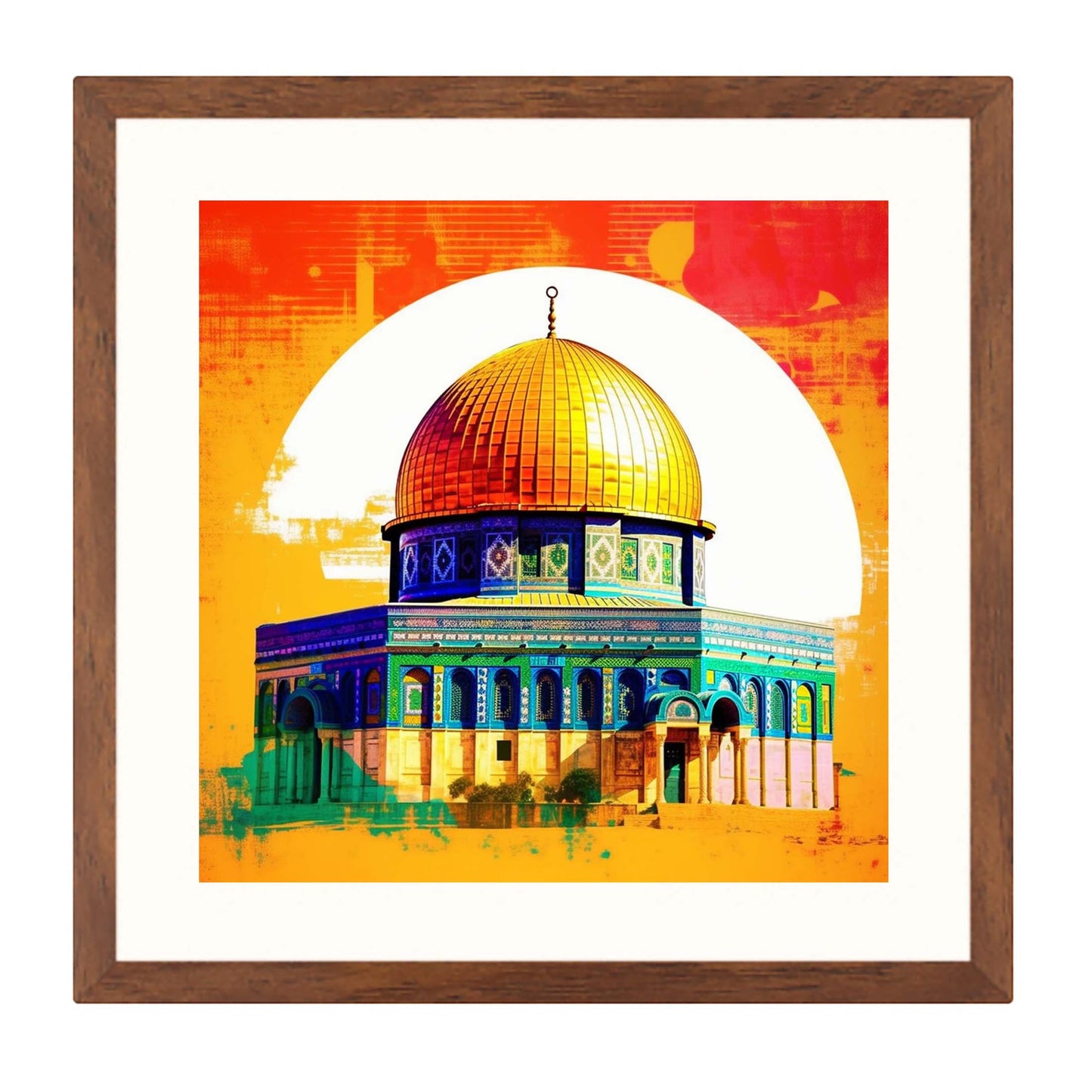 Jerusalem Felsendom - Wandbild in der Stilrichtung der Pop-Art