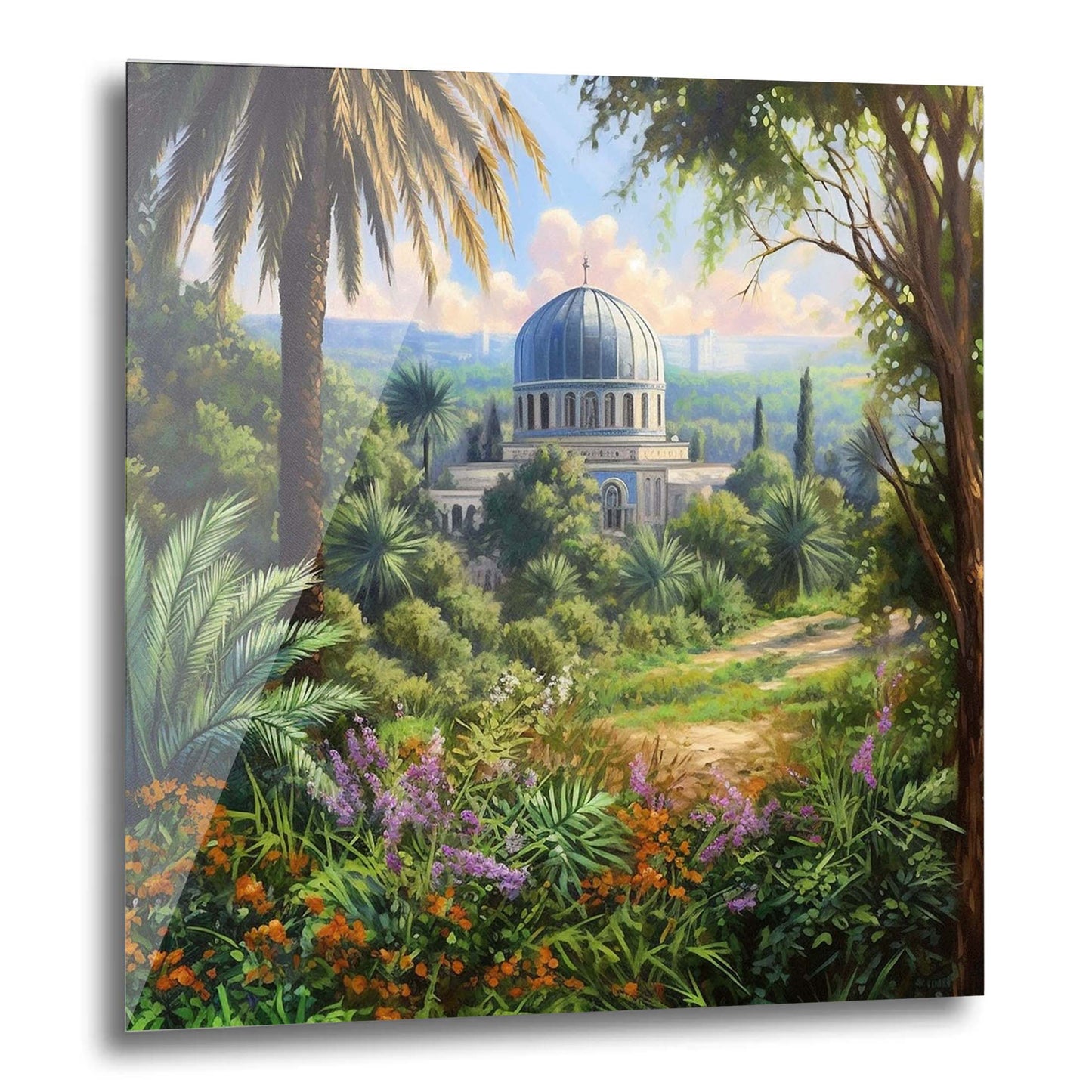Jerusalem Felsendom - Wandbild in der Stilrichtung Urban Jungle