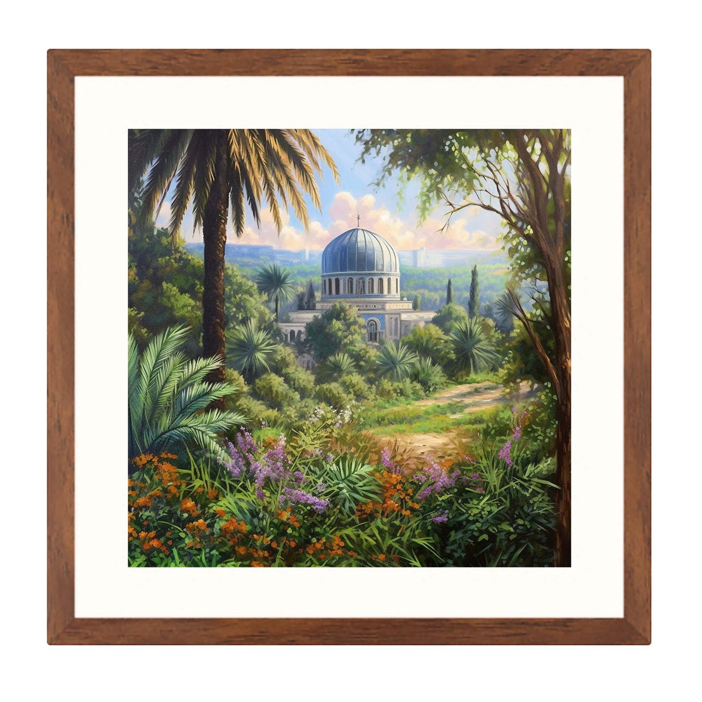 Jerusalem Felsendom - Wandbild in der Stilrichtung Urban Jungle