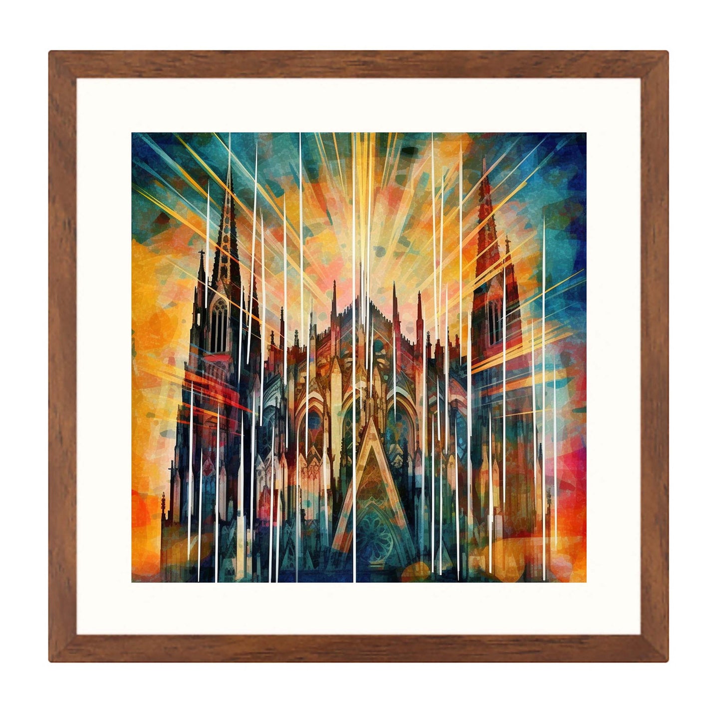 Kölner Dom - Wandbild in der Stilrichtung des Futurismus