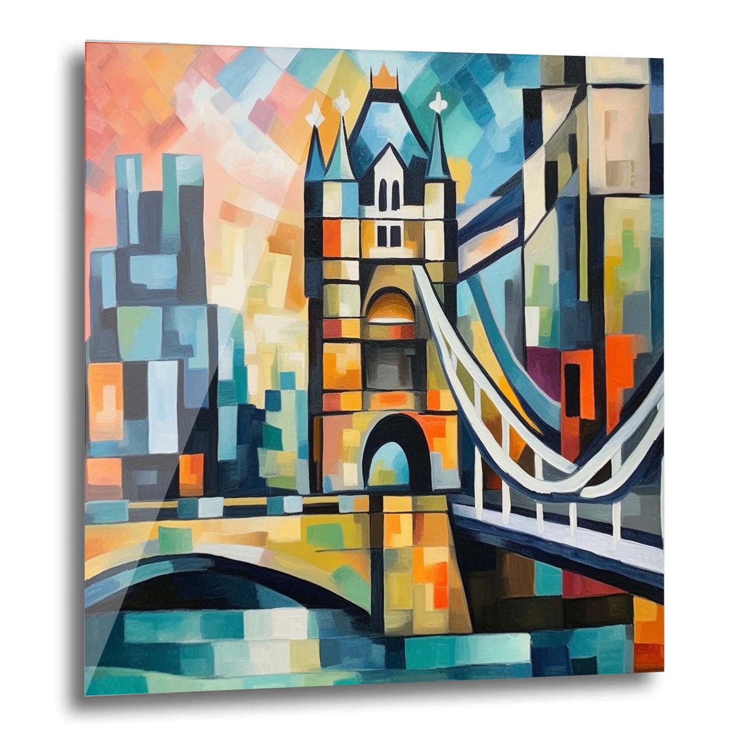 London Tower Bridge - Wandbild in der Stilrichtung des Expressionismus