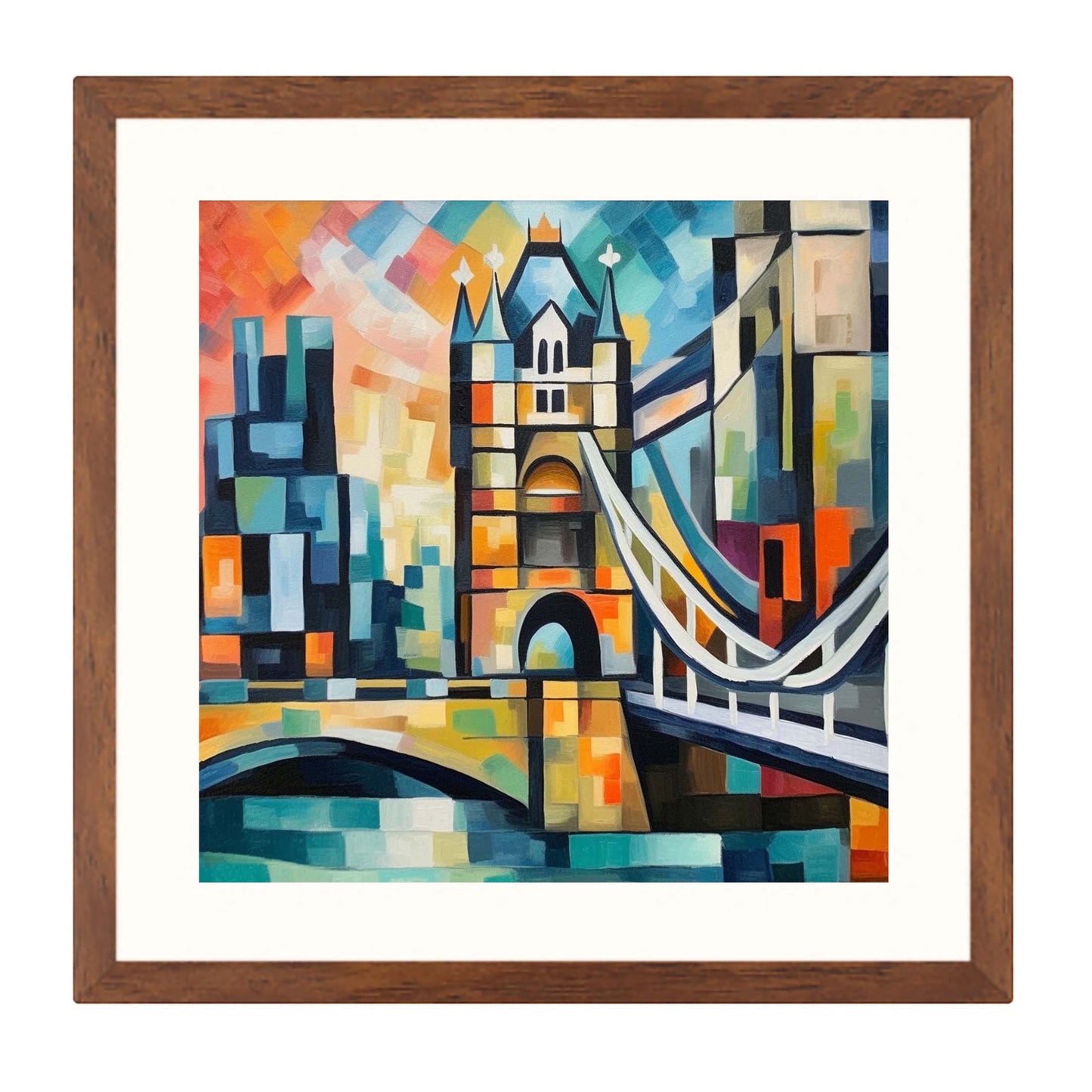 London Tower Bridge - Wandbild in der Stilrichtung des Expressionismus