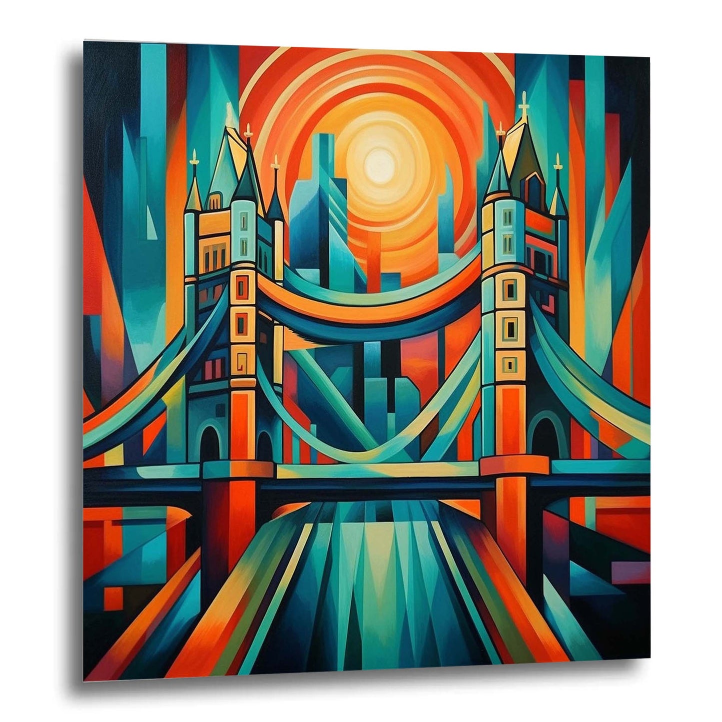 London Tower Bridge - Wandbild in der Stilrichtung des Futurismus
