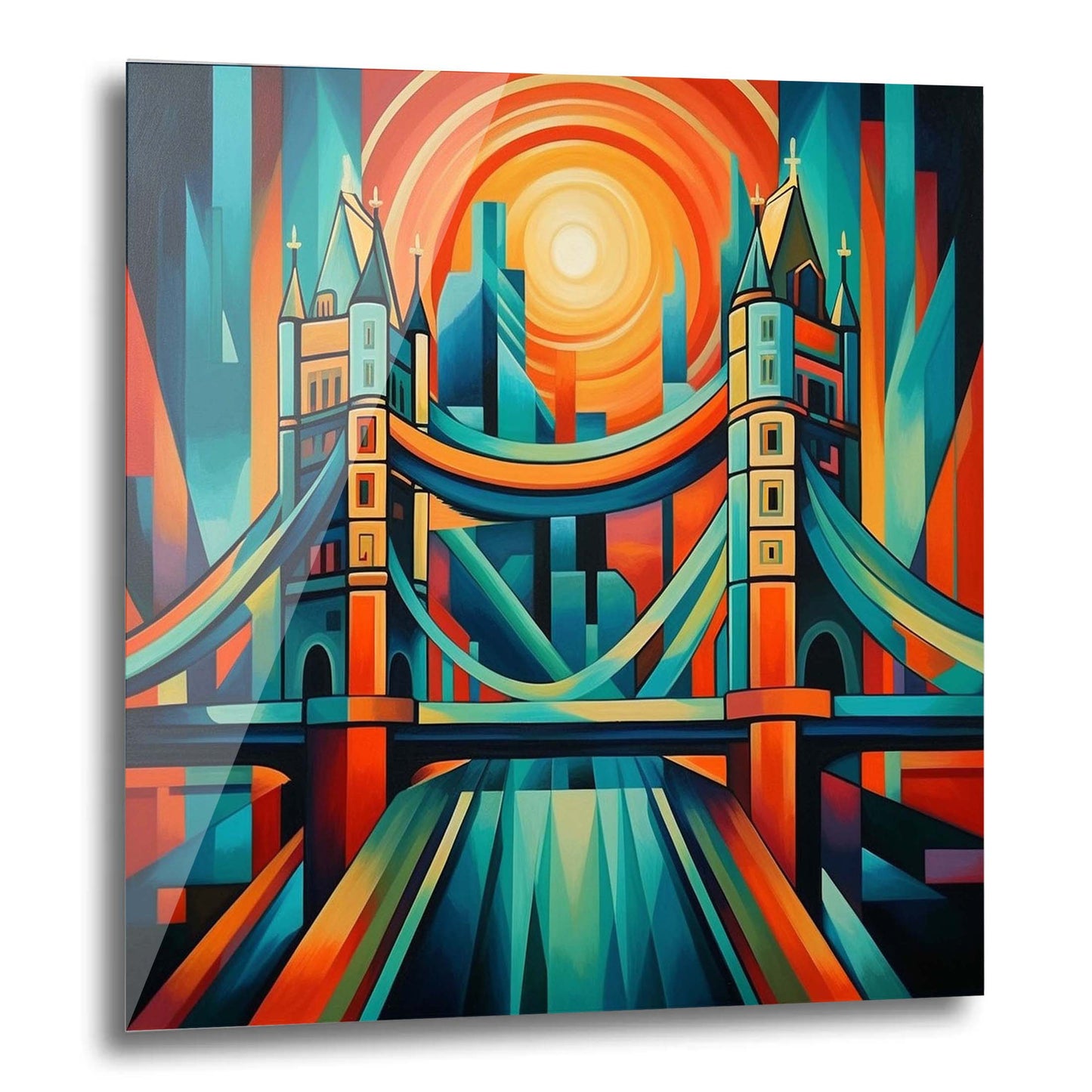 London Tower Bridge - Wandbild in der Stilrichtung des Futurismus