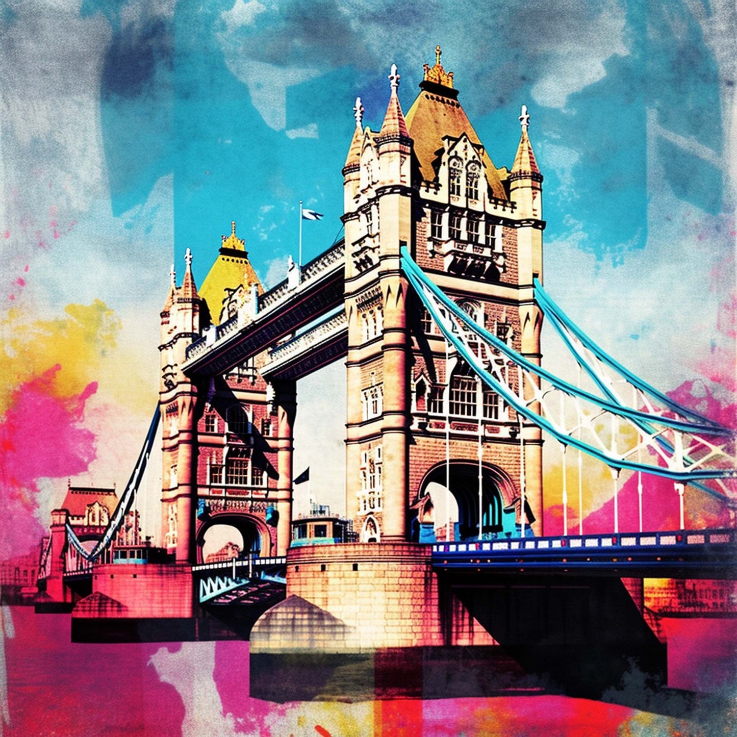 London Tower Bridge - Wandbild in der Stilrichtung der Pop Art
