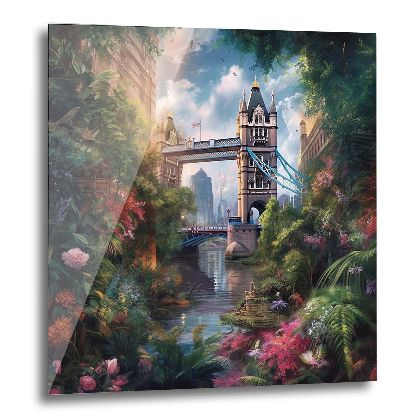 London Tower Bridge - Wandbild in der Stilrichtung Urban Jungle
