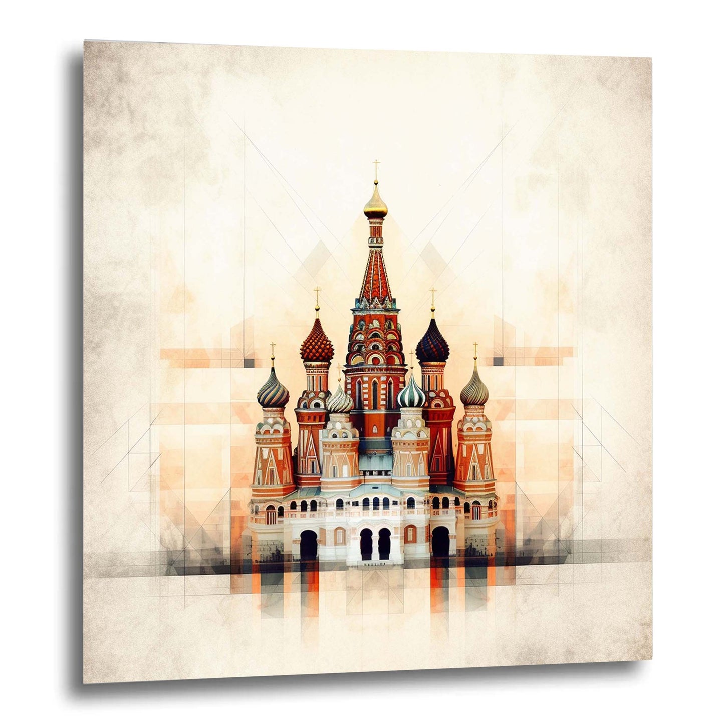 Moskau Kreml - Wandbild in der Stilrichtung des Minimalismus