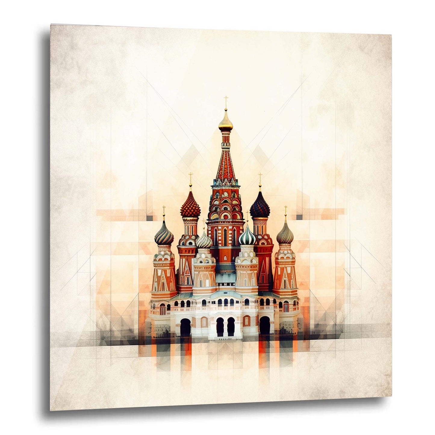 Moskau Kreml - Wandbild in der Stilrichtung des Minimalismus