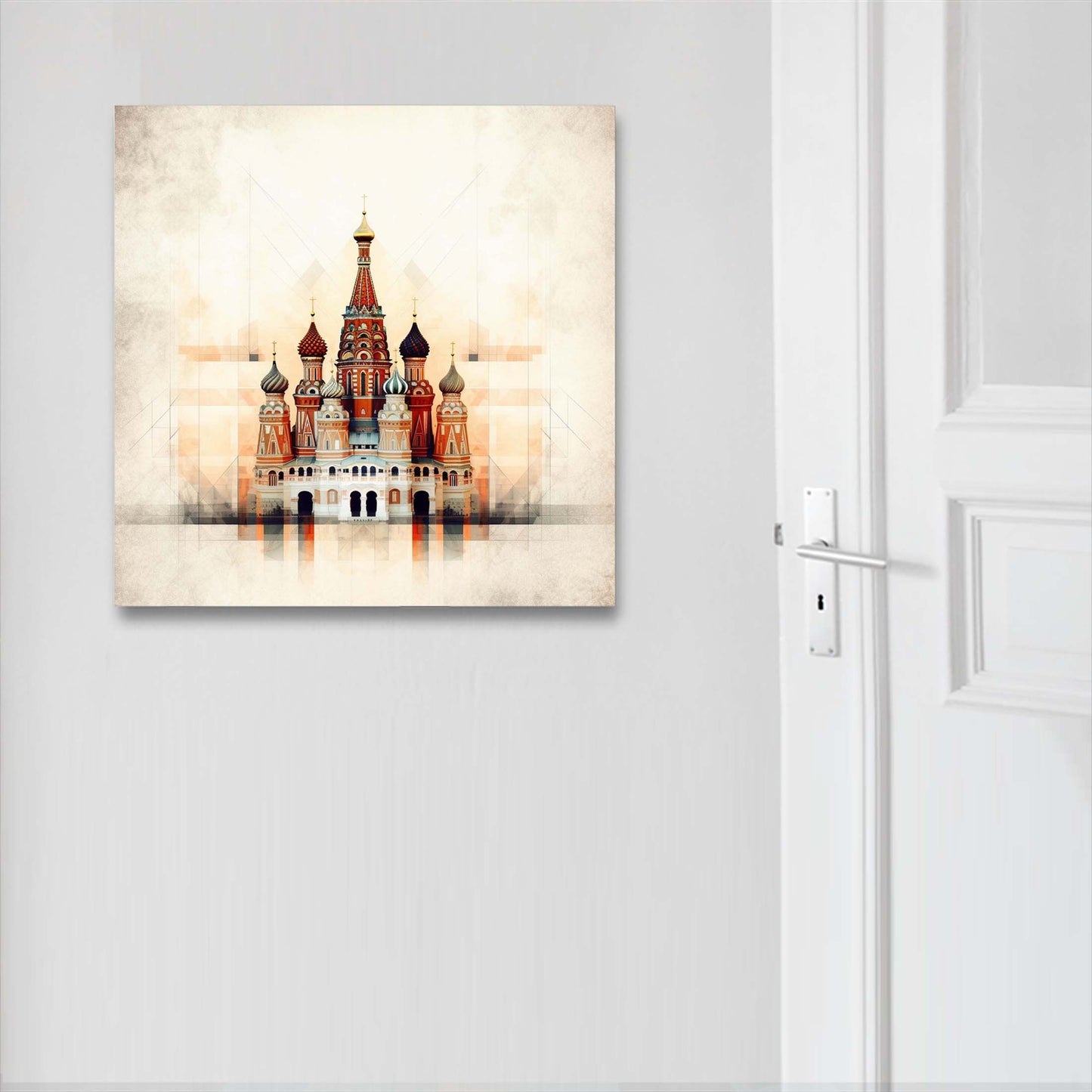 Moskau Kreml - Wandbild in der Stilrichtung des Minimalismus