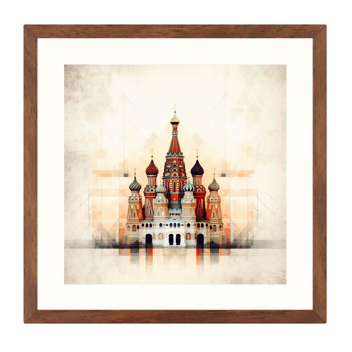 Moskau Kreml - Wandbild in der Stilrichtung des Minimalismus