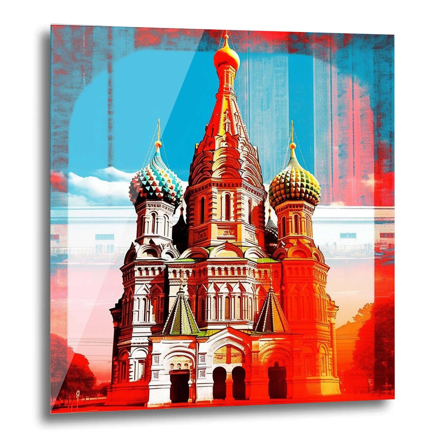 Moskau Kreml - Wandbild in der Stilrichtung der Pop-Art