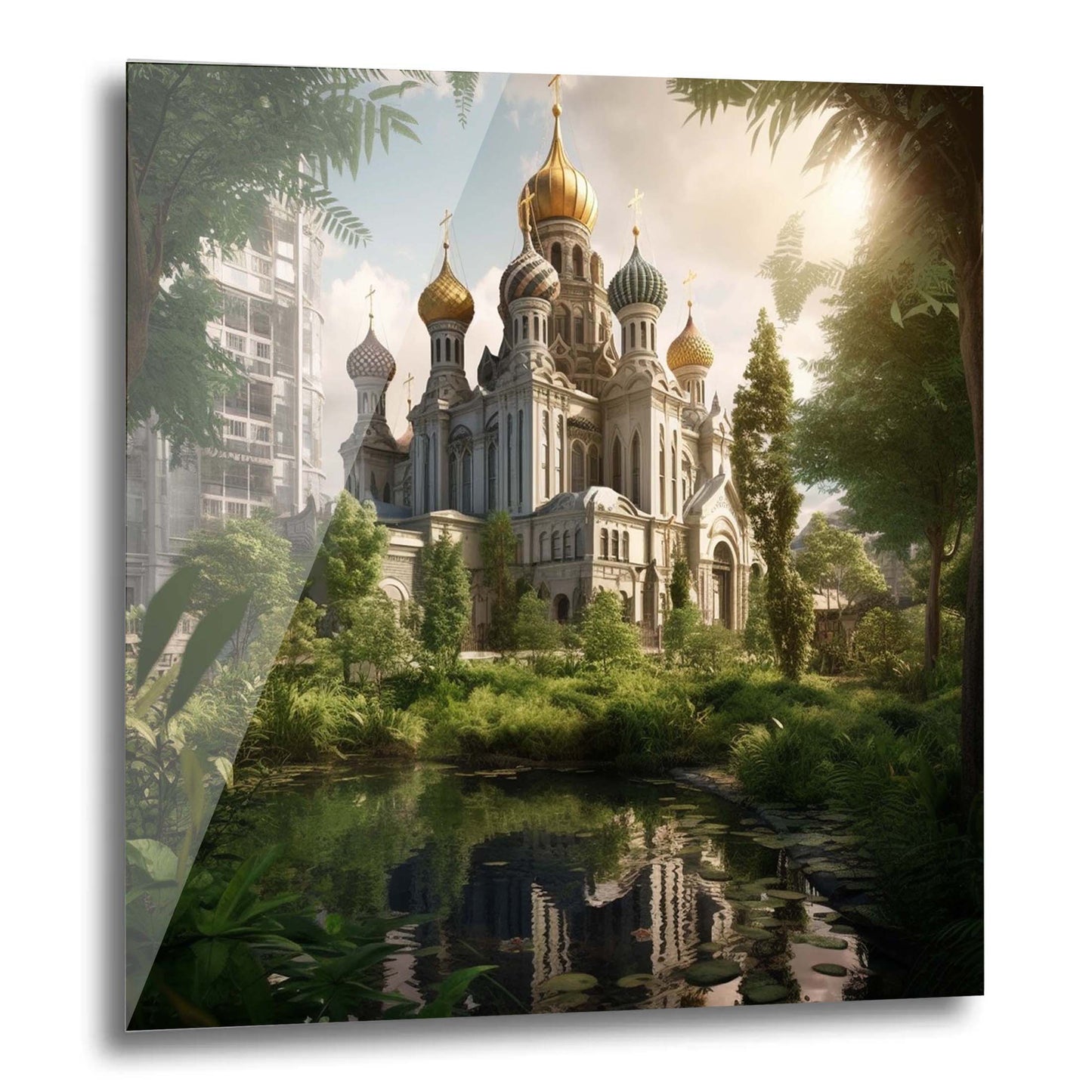 Moskau Kreml - Wandbild in der Stilrichtung Urban Jungle