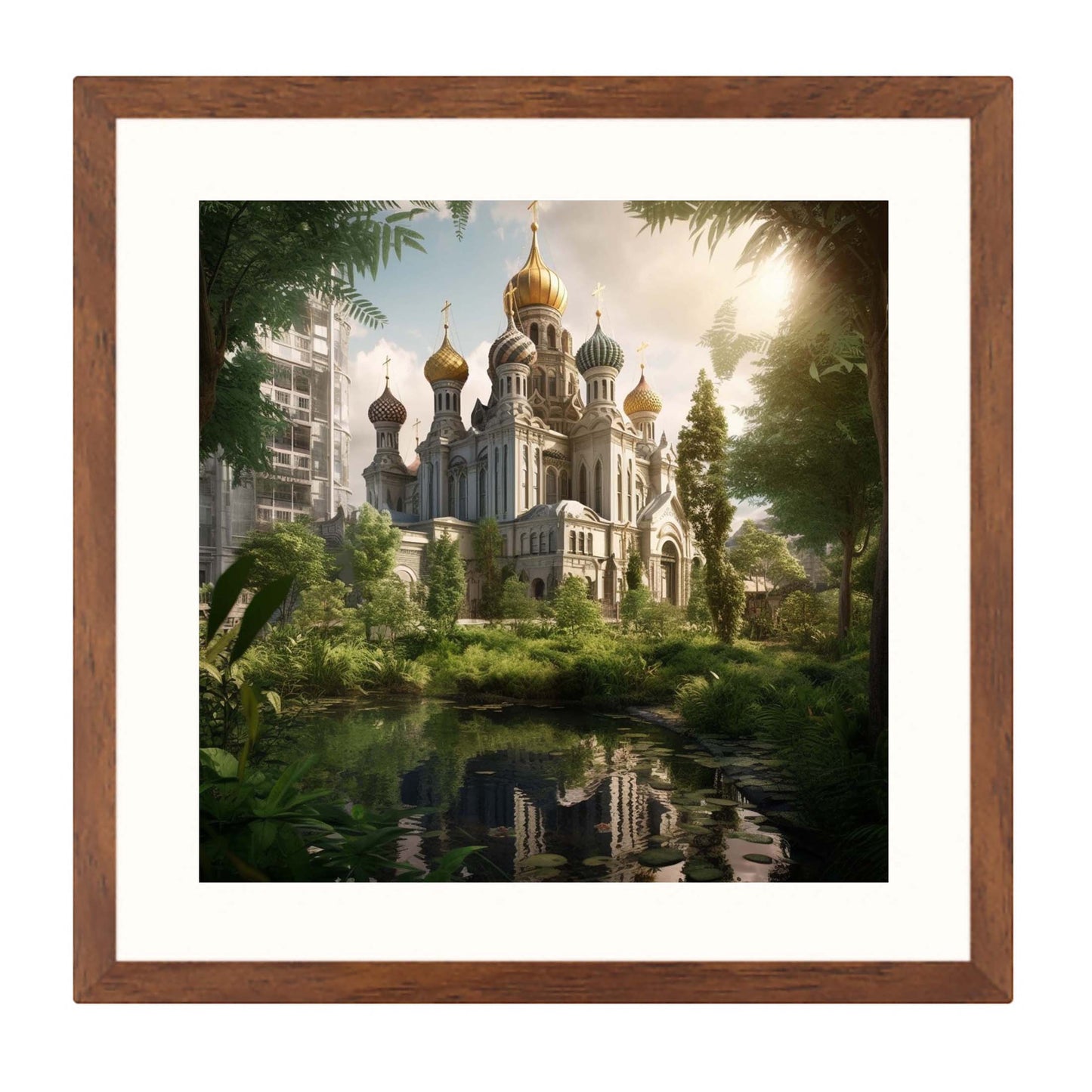 Moskau Kreml - Wandbild in der Stilrichtung Urban Jungle