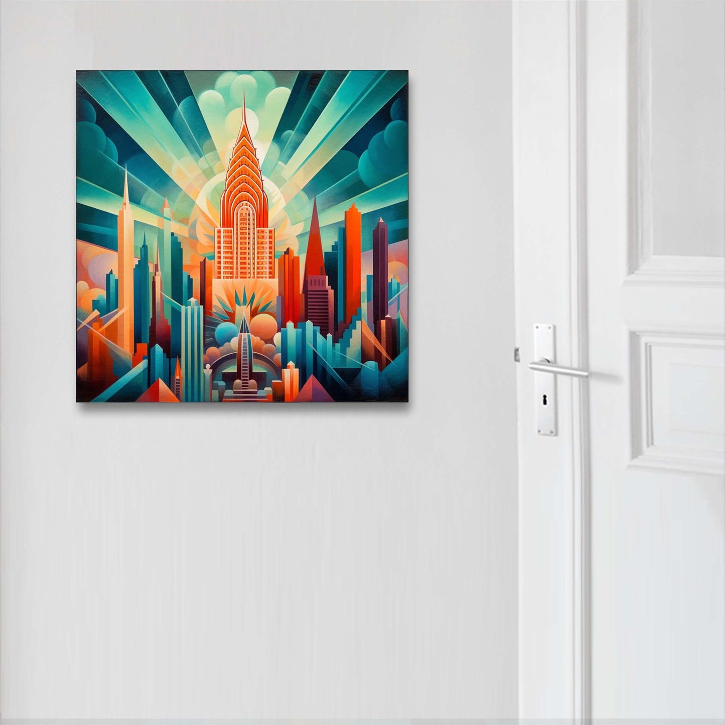 New York Chrysler Building - Wandbild in der Stilrichtung des Futurismus