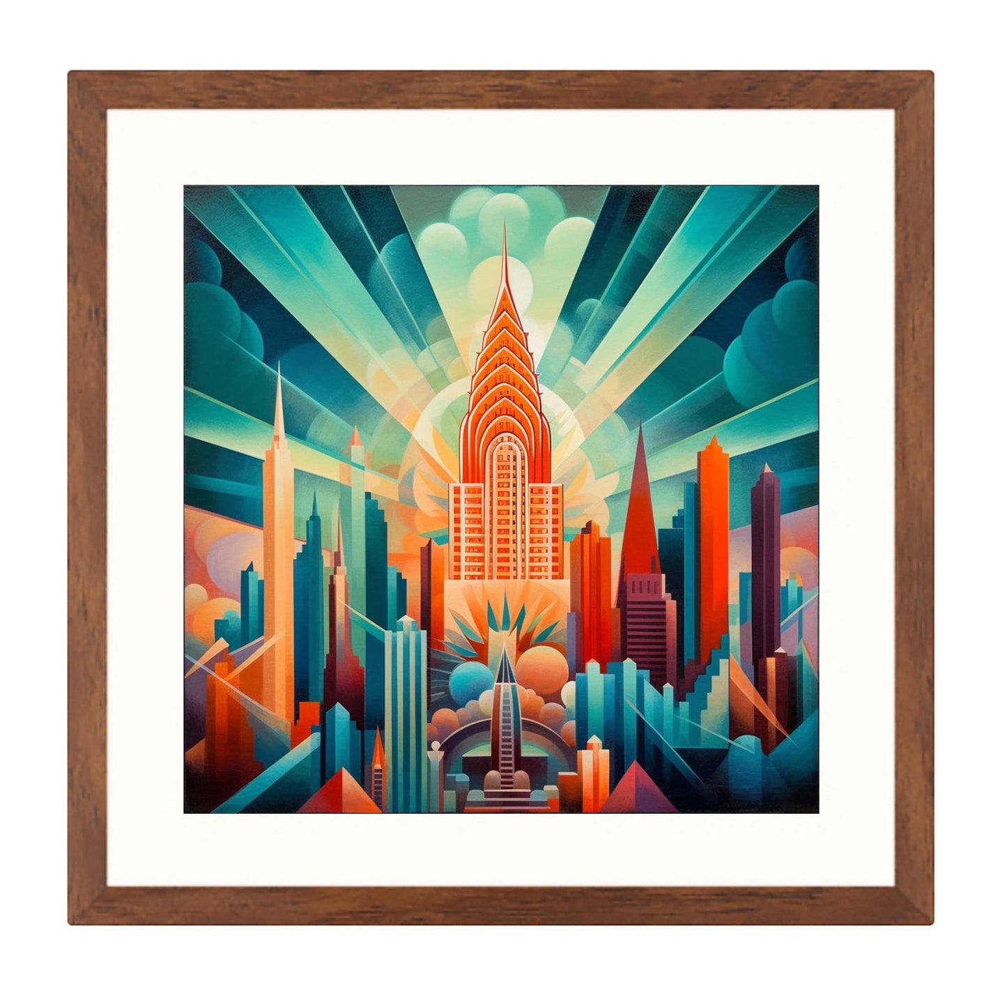 New York Chrysler Building - Wandbild in der Stilrichtung des Futurismus