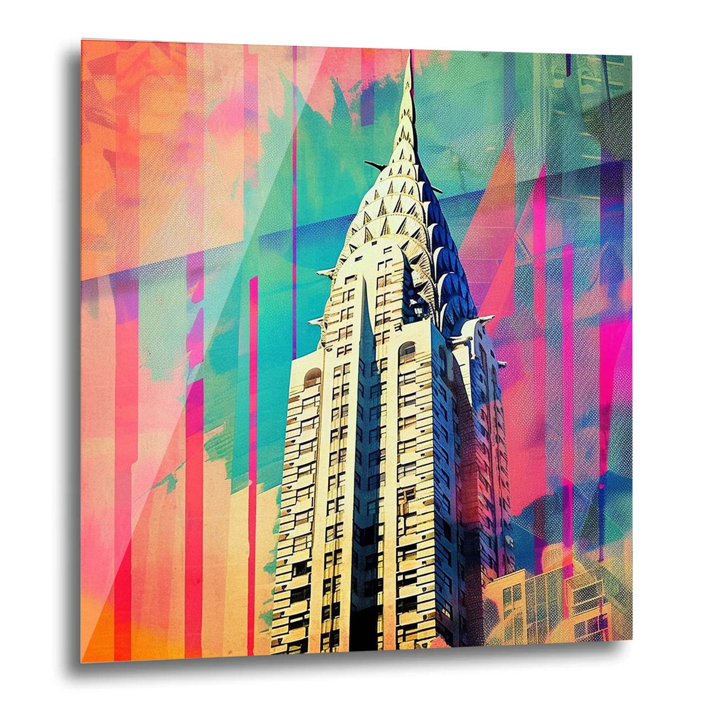 New York Chrysler Building - Wandbild in der Stilrichtung der Pop-Art